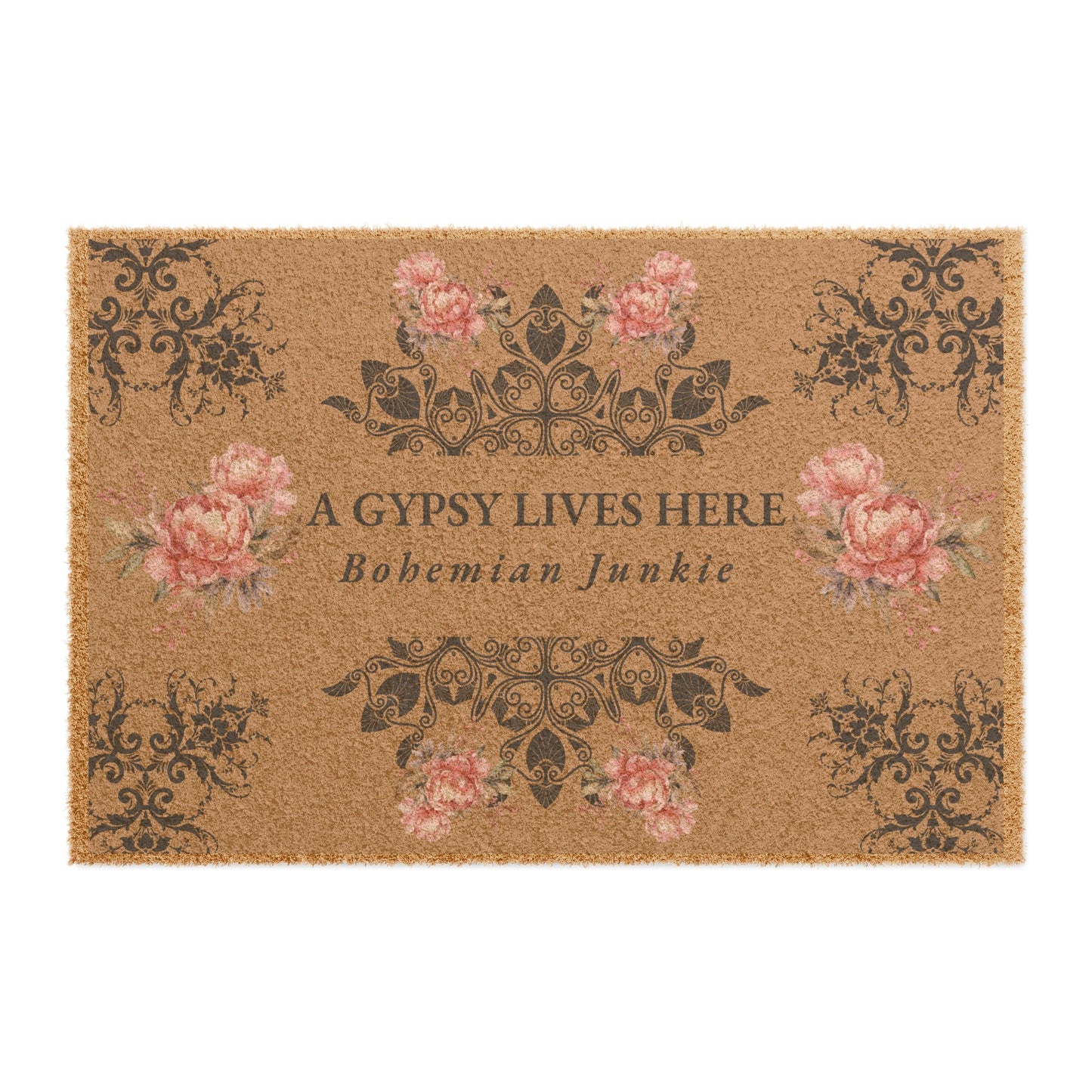 Gypsy Doormat, A Gypsy Lives Here, Eco Friendly Doormat - The Witchy Gypsy