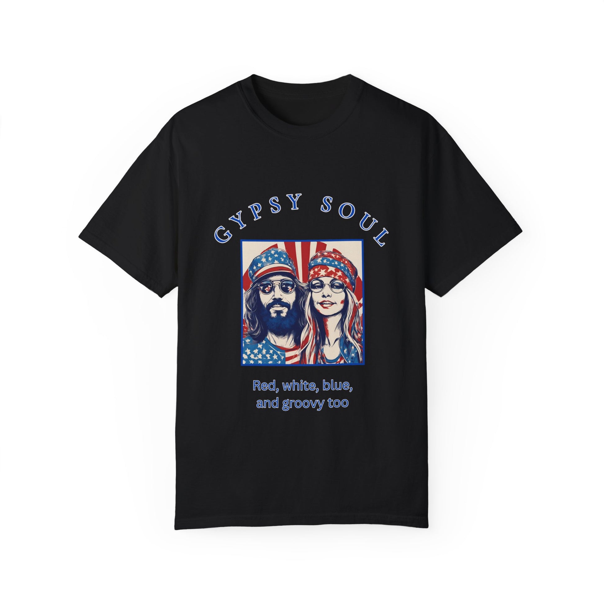 Gypsy Soul Red, white, blue, and groovy too T-shirt, hippy style - The Witchy Gypsy