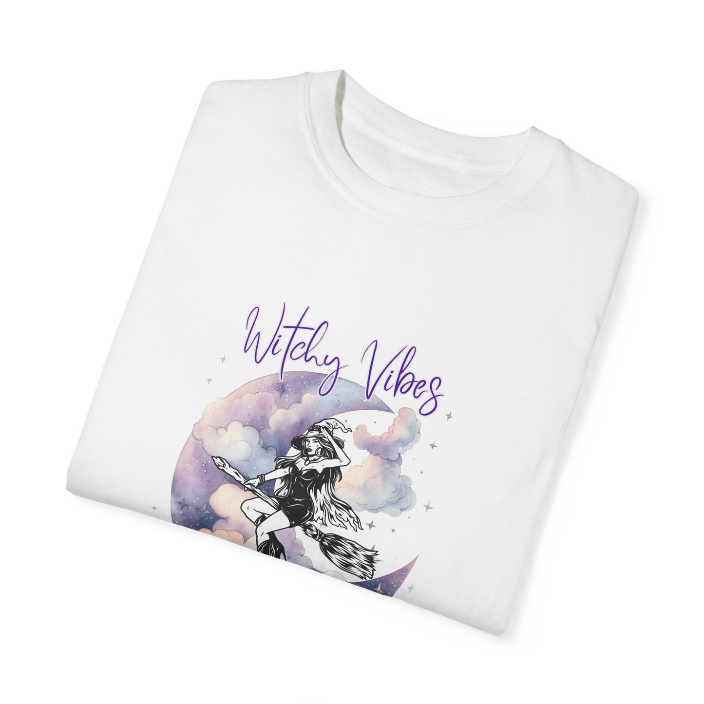 Witchy Vibes, If the broom fits, fly it! Unisex Garment-Dyed T-shirt