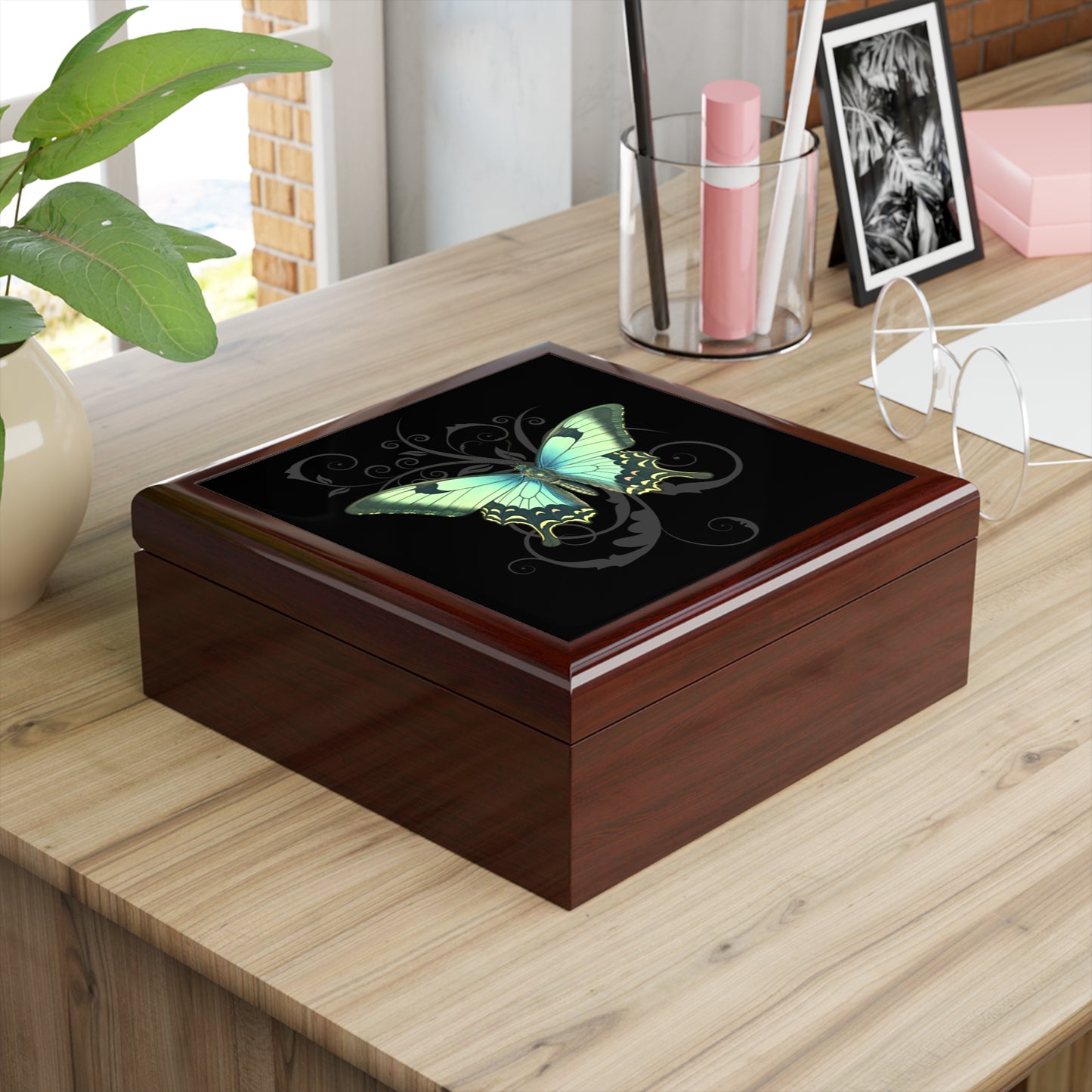 Luna Moth Jewelry Box: Witchcore Keepsake Stash Box