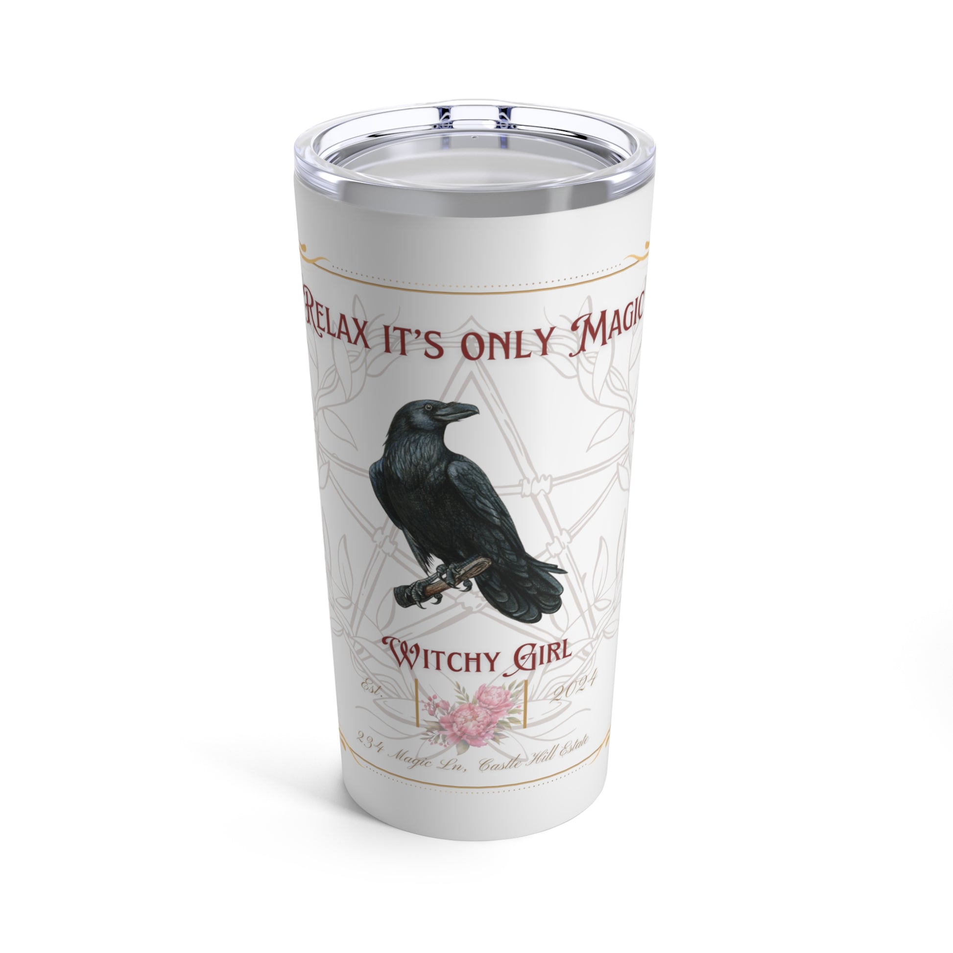 Witchy Girl Tumbler, Relax It's Only Magic Tumbler 20oz, Witchy Tumbler - The Witchy Gypsy