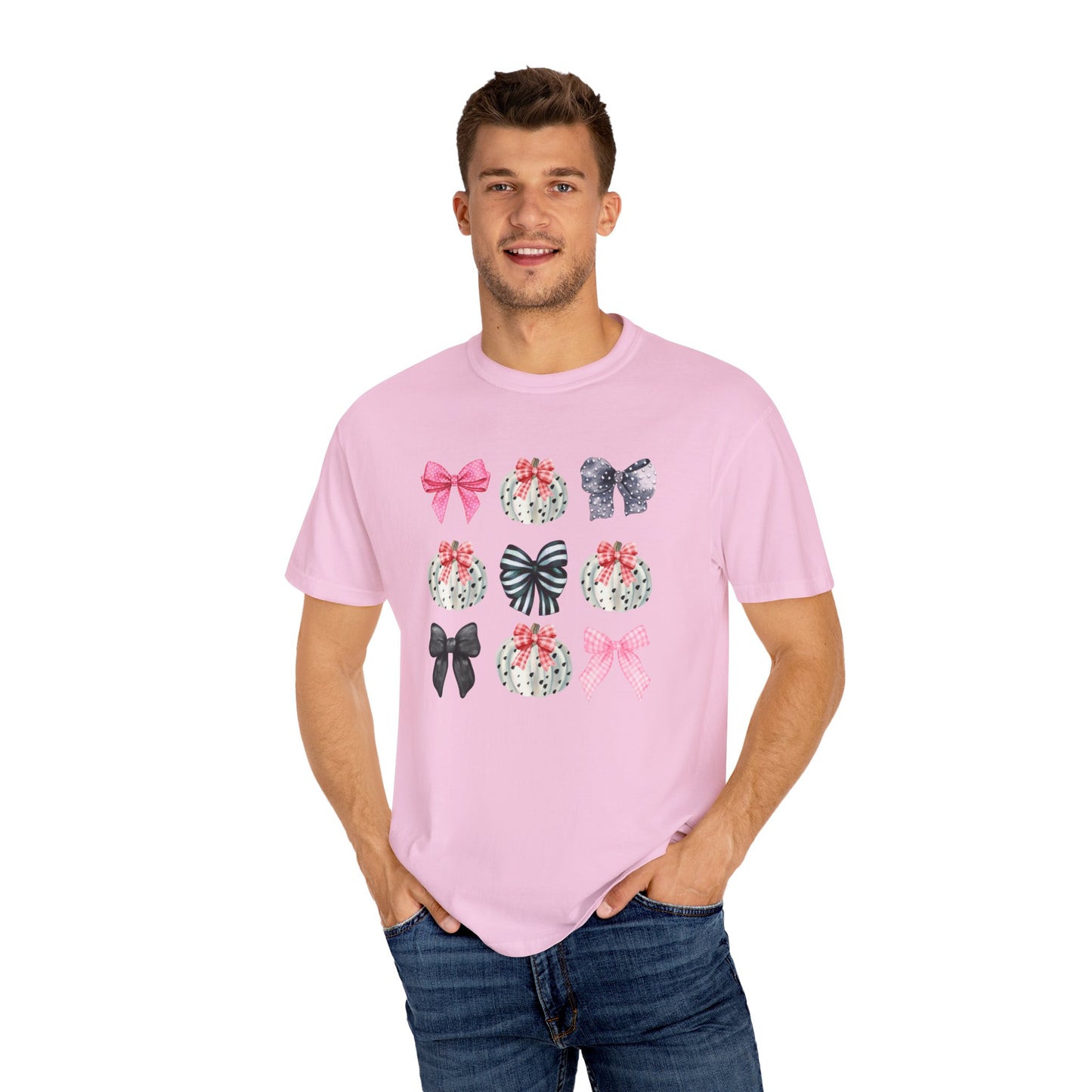 Polkadot pumpkin Halloween Unisex Garment-Dyed T-shirt