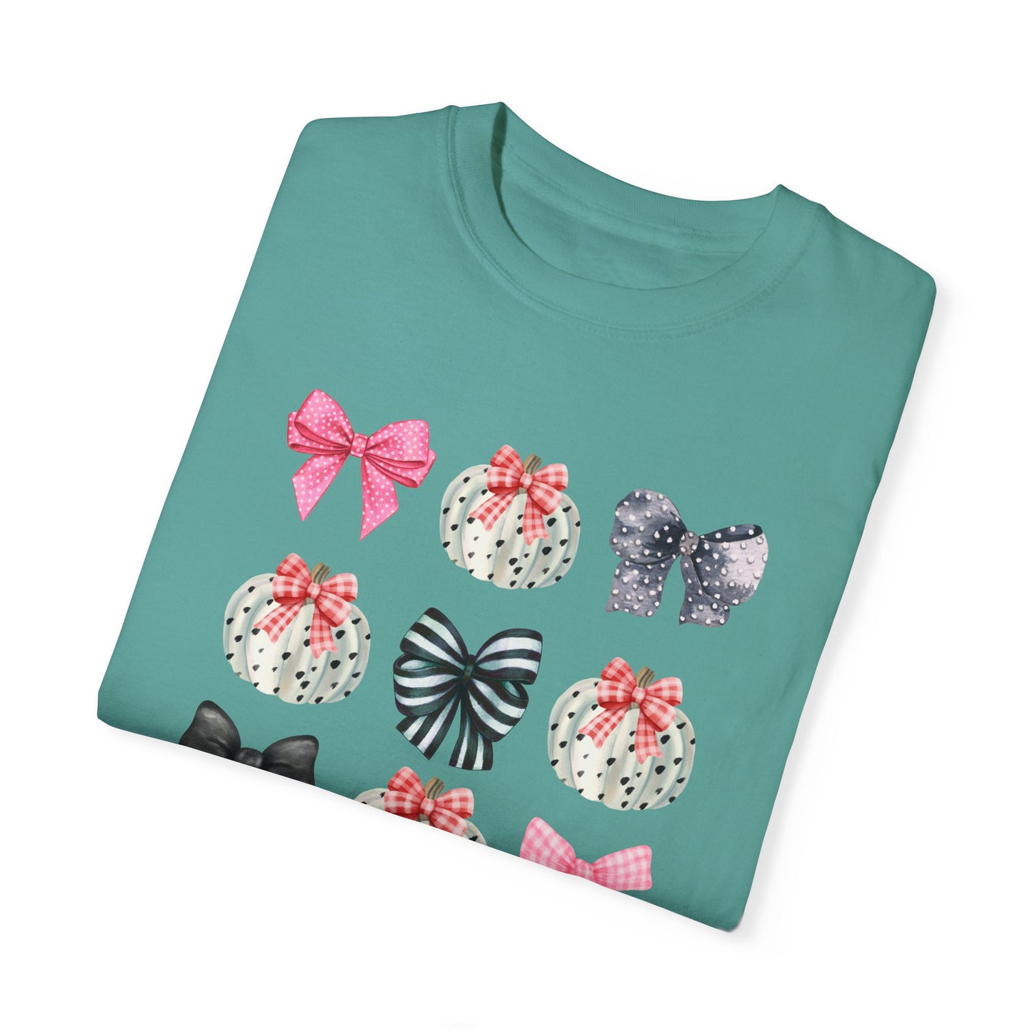 Polkadot pumpkin Halloween Unisex Garment-Dyed T-shirt