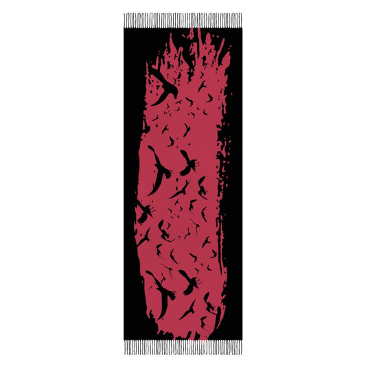Winterberry Cashmere-like Tassel Scarf (All-Over Printing)