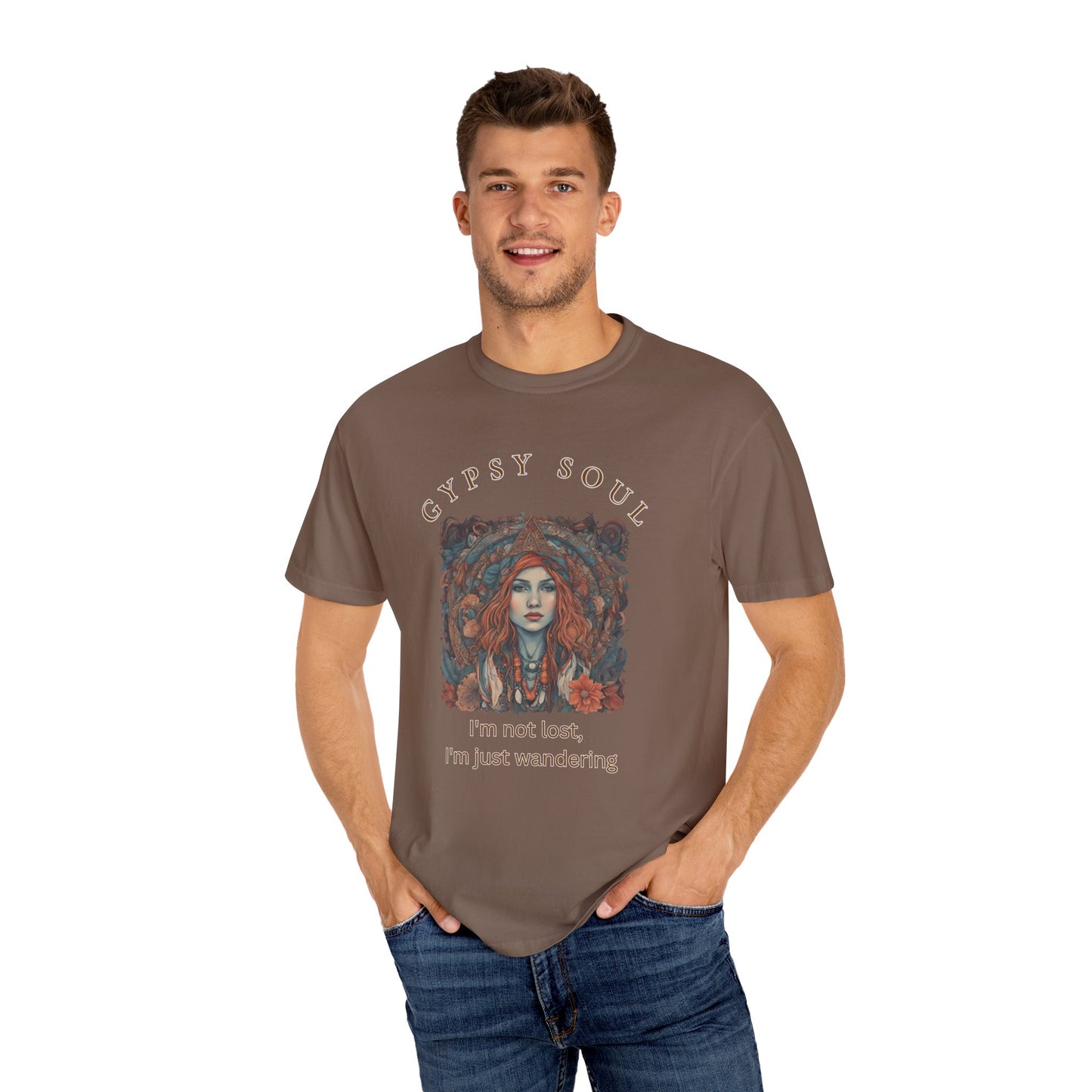 Gypsy Soul, I'm not lost Tee,  I'm just wandering Unisex Garment-Dyed T-shirt