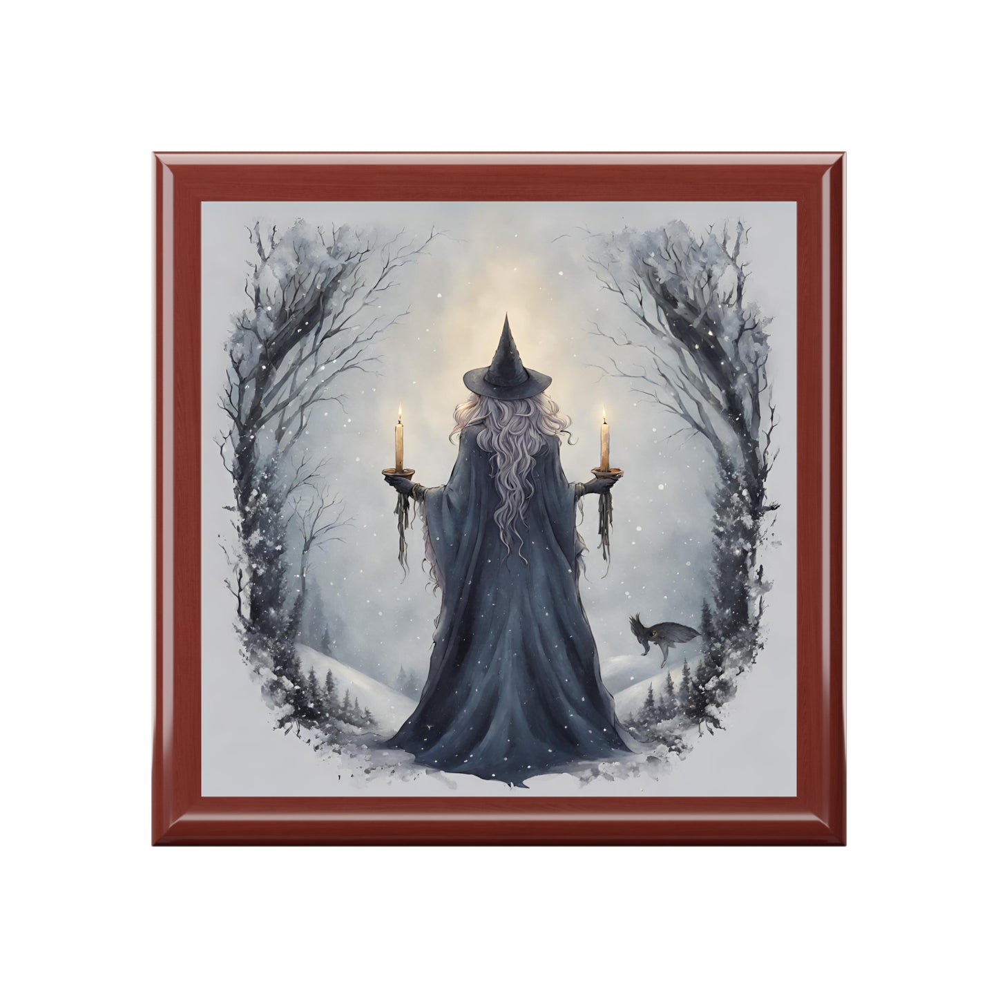 Winter Witch Keepsake Box: Whimsical Woodland Stash Box