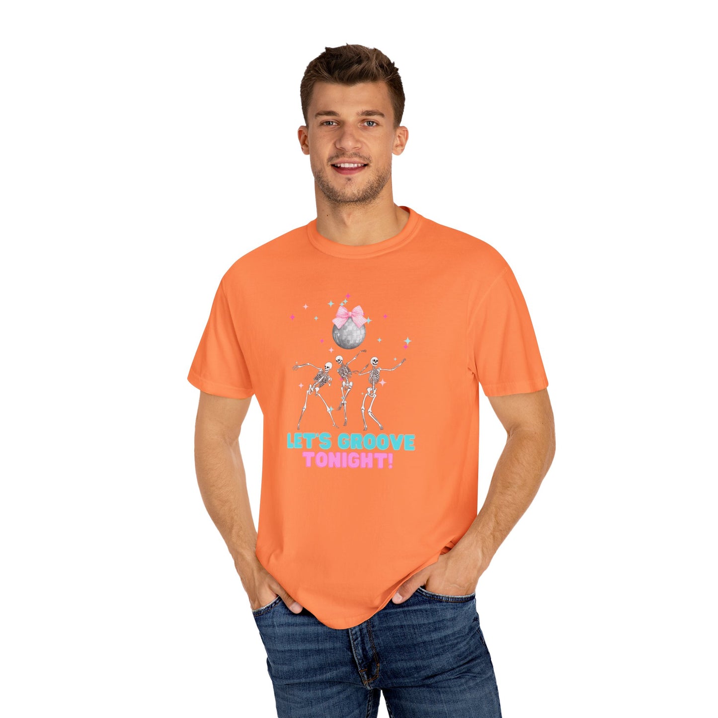 Dancing Skeletons Halloween Unisex Garment-Dyed T-shirt