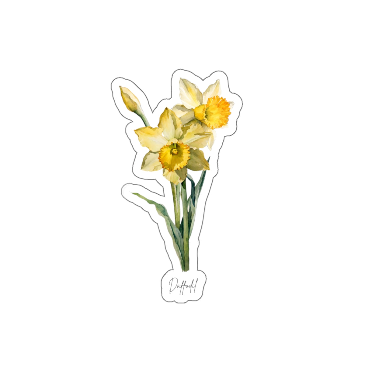 March Daffodil Birth flower  Kiss-Cut Stickers