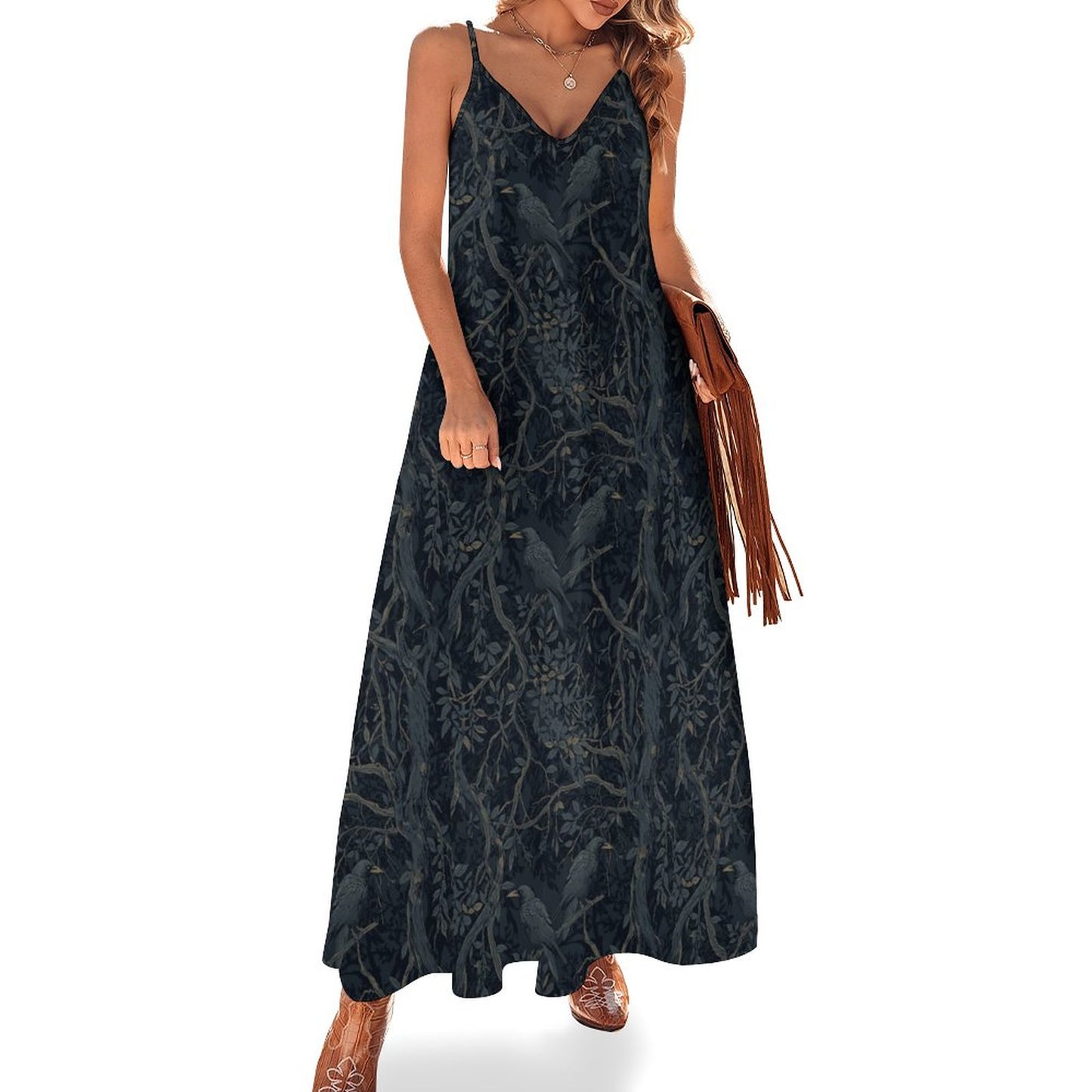 Ankle-length Slip Dress BDQ (All-Over Printing)