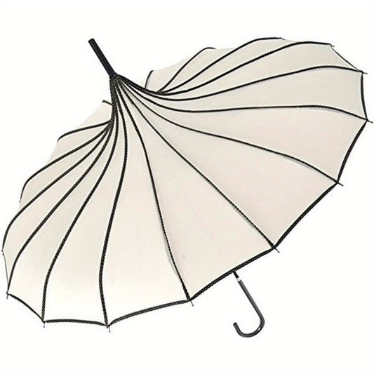 Pagoda Peak Old-fashionable Ingenuity Umbrella Parasol (Ivory)