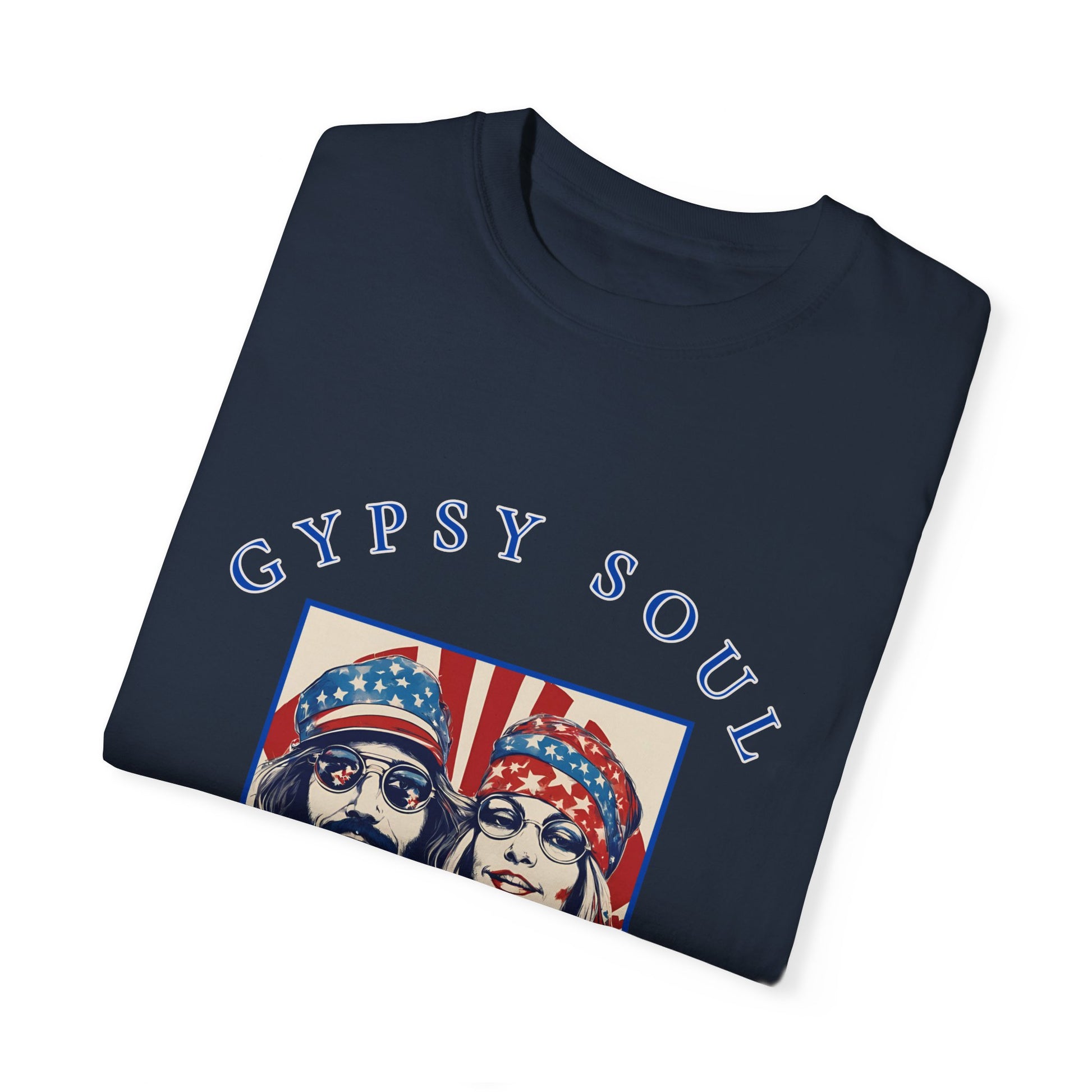 Gypsy Soul Red, white, blue, and groovy too T-shirt, hippy style - The Witchy Gypsy