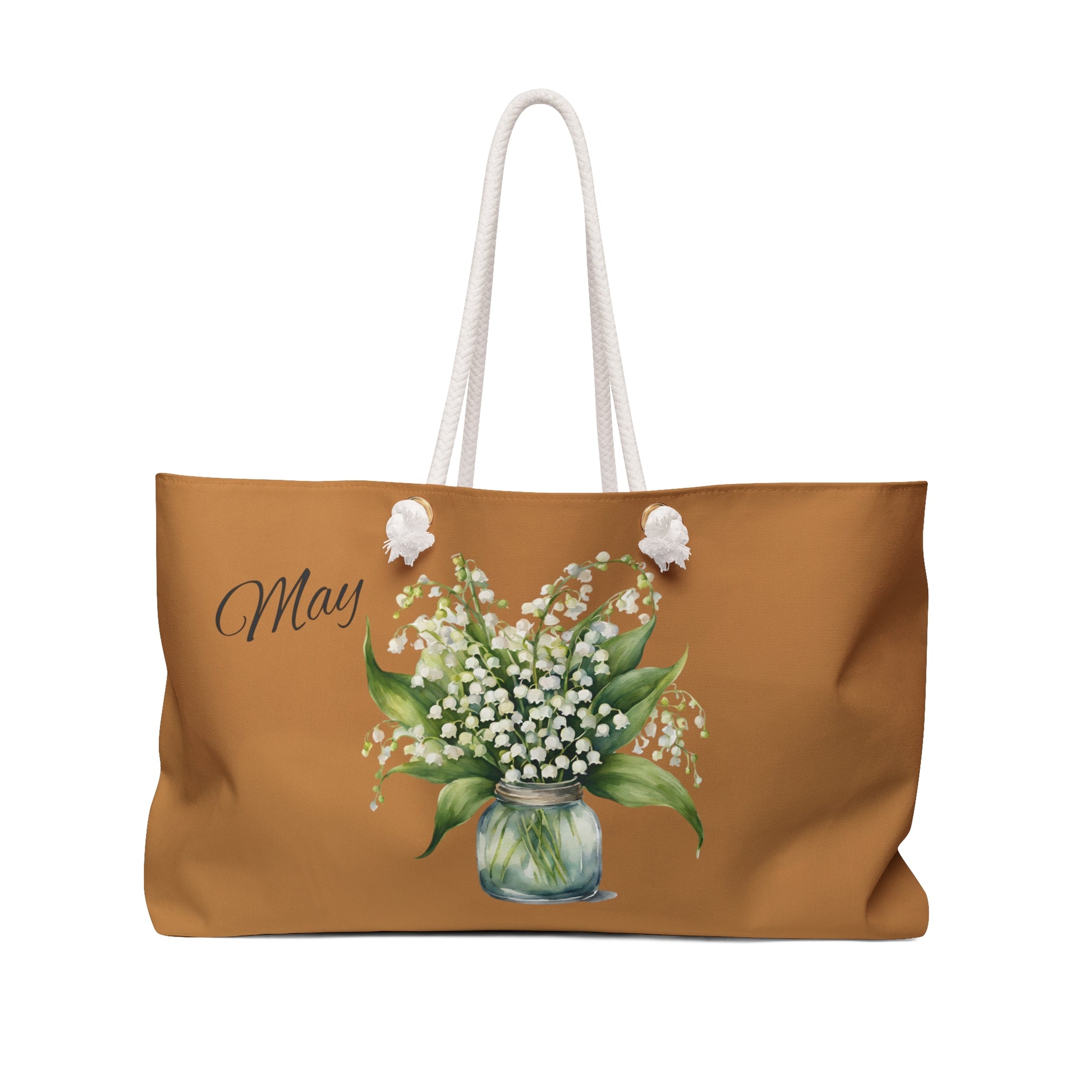 May Boho Weekender Bag, Flower of the Month, Lily of the Valley - The Witchy Gypsy