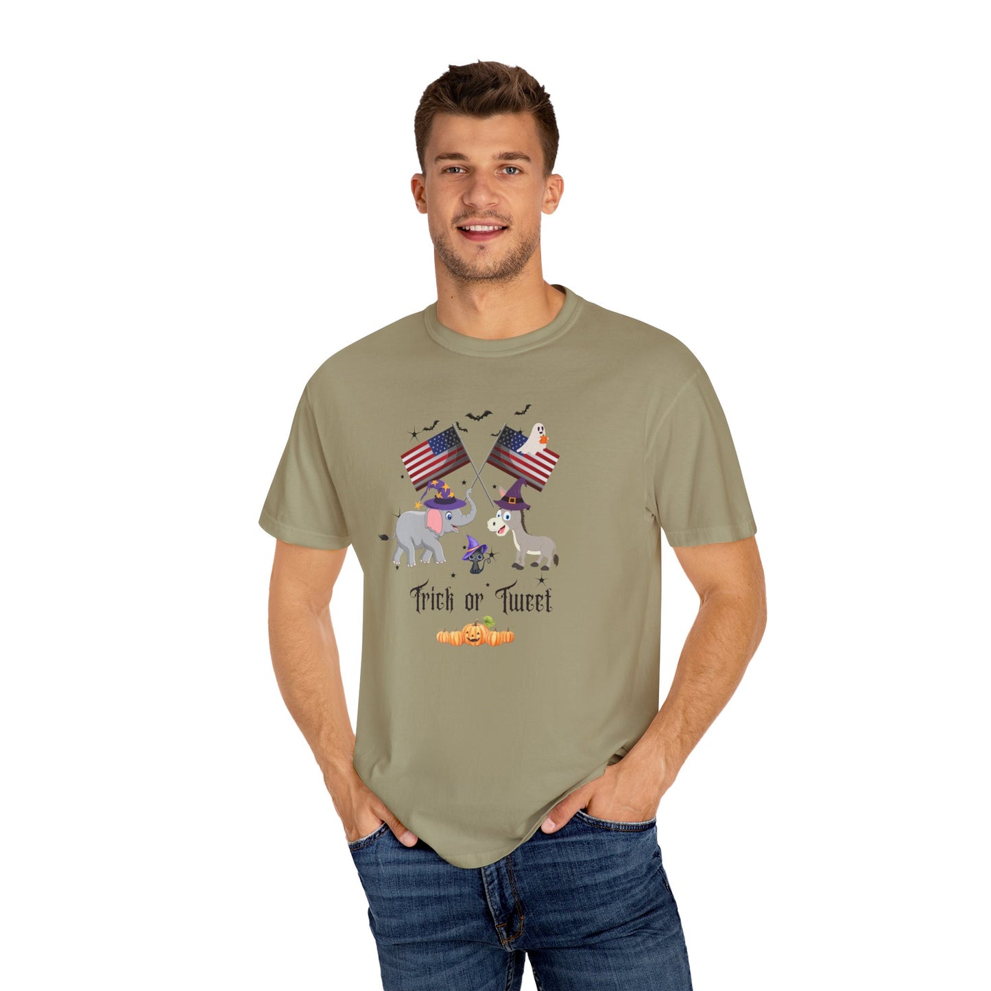 Trick or Tweet Unisex Garment-Dyed T-shirt