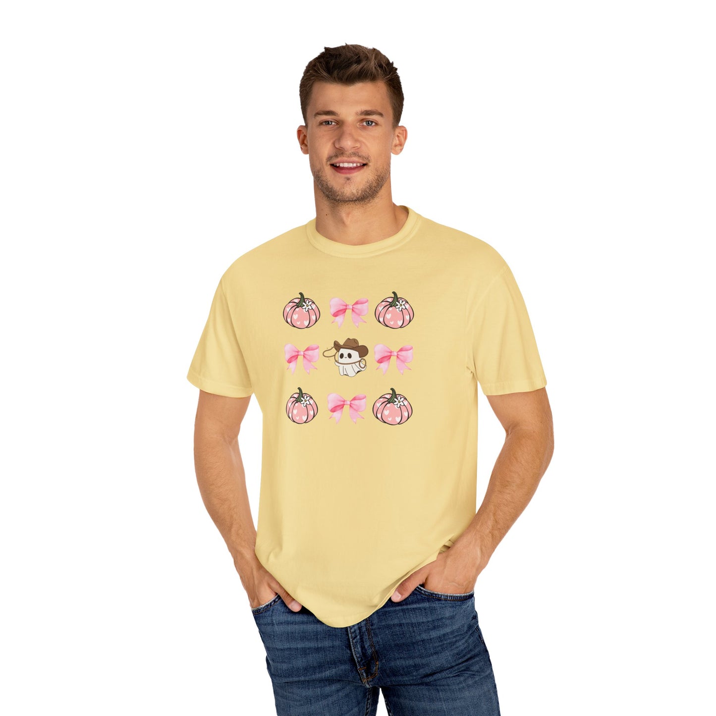 Cute Cowboy Ghost Unisex Garment-Dyed T-shirt