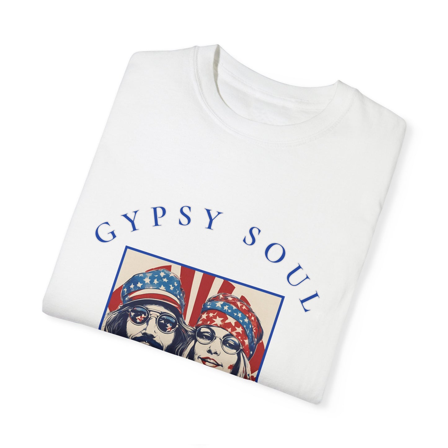 Gypsy Soul Red, white, blue, and groovy too T-shirt, hippy style - The Witchy Gypsy