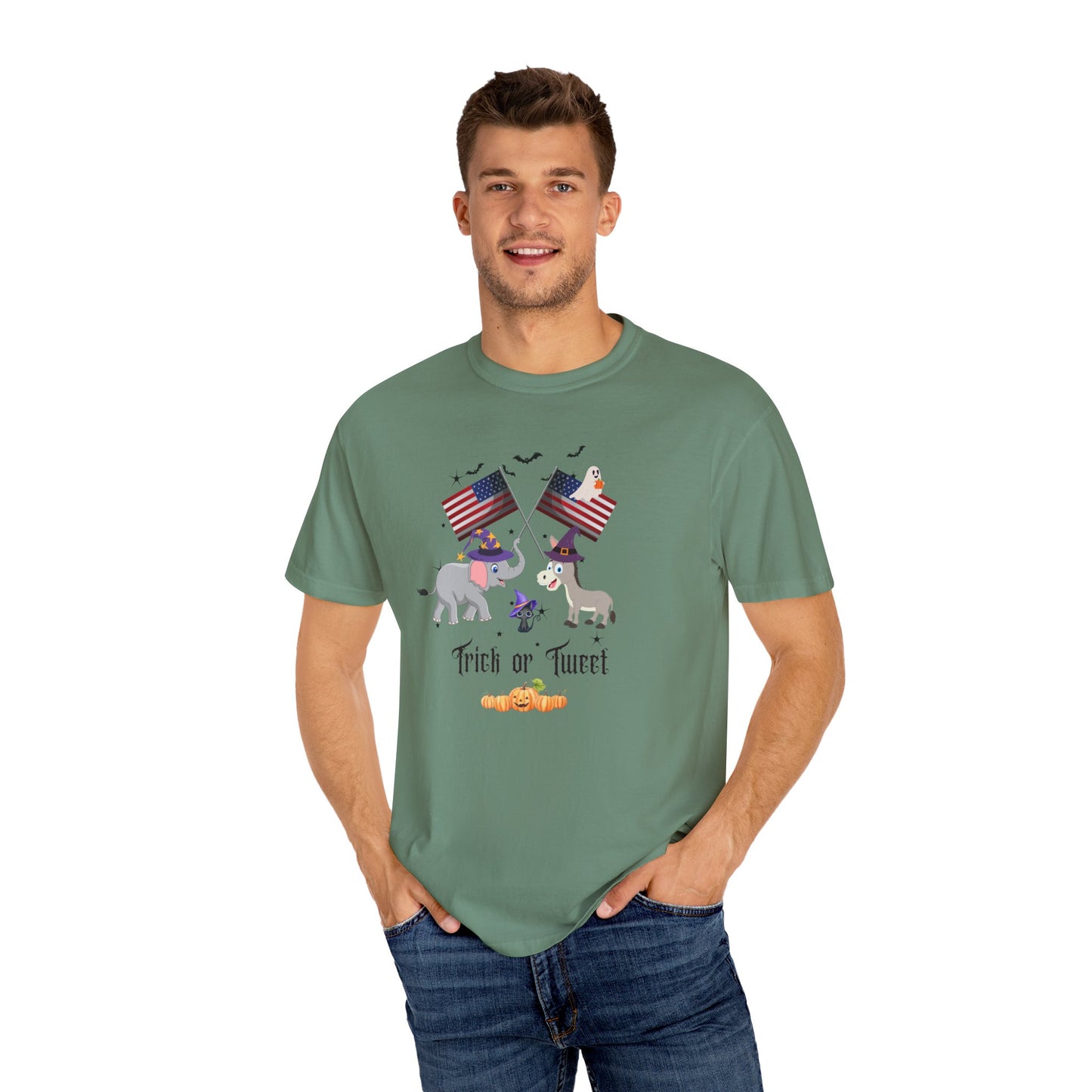 Trick or Tweet Unisex Garment-Dyed T-shirt