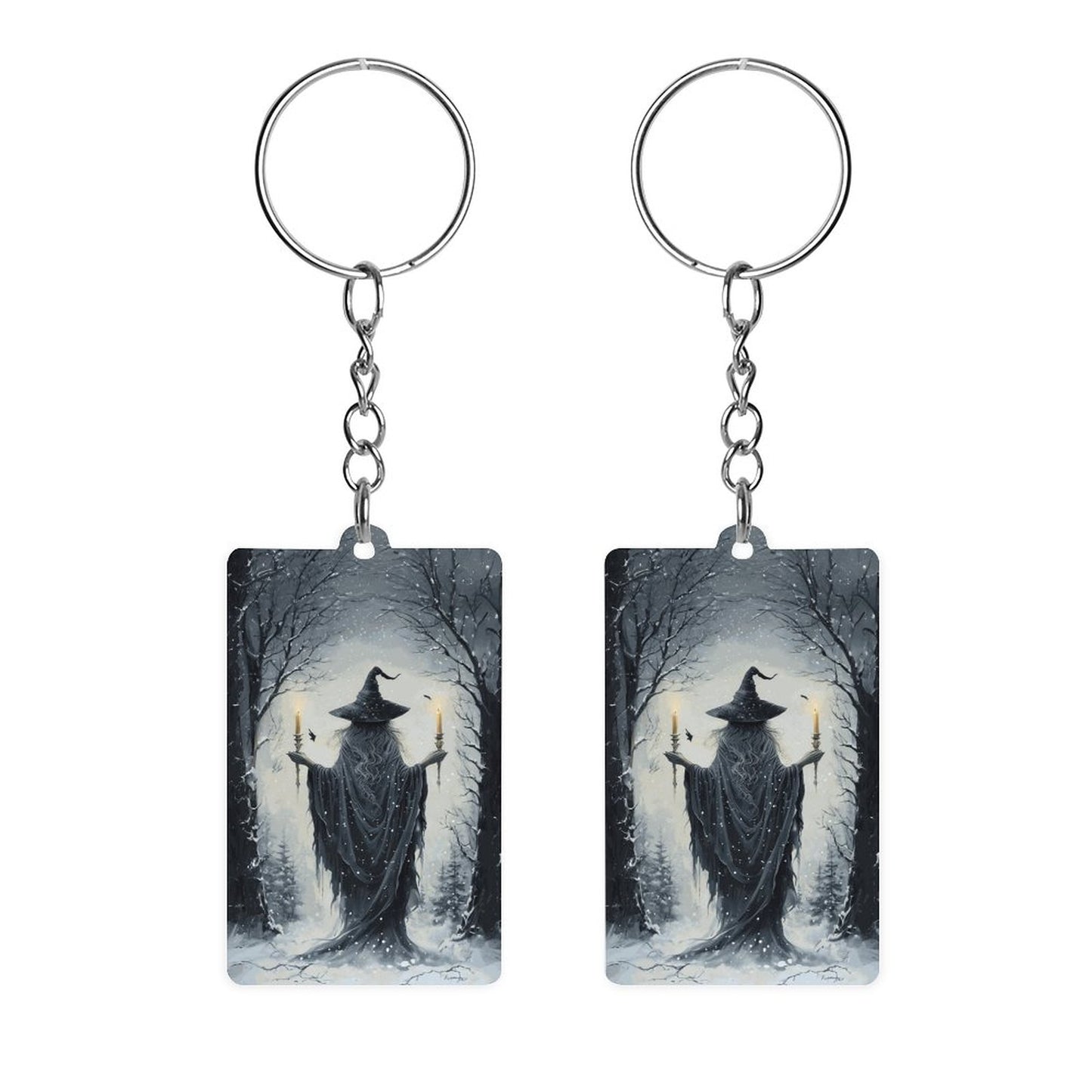 Winter Witch Acrylic Keychain (Dual-sided Printing)