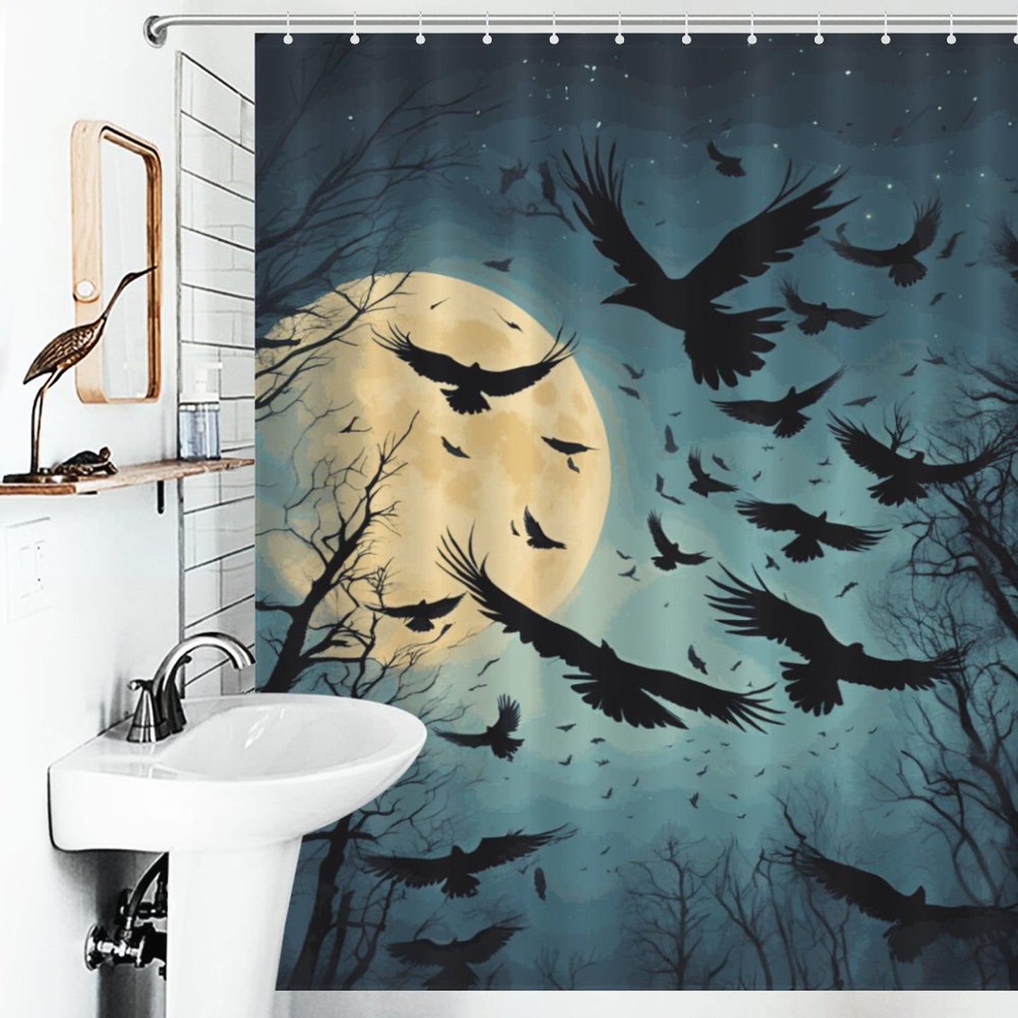 Flower Shower Curtain-66x72Inch (168x183cm)
