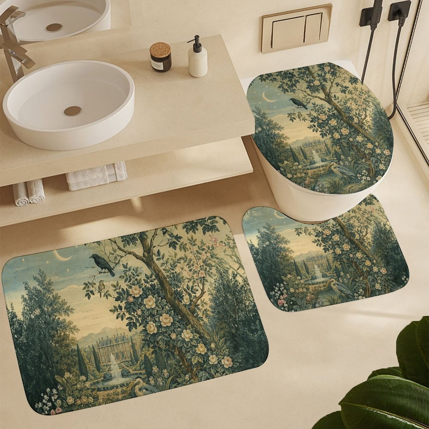 Bathroom 4-Piece Set(One-sided Printing)
