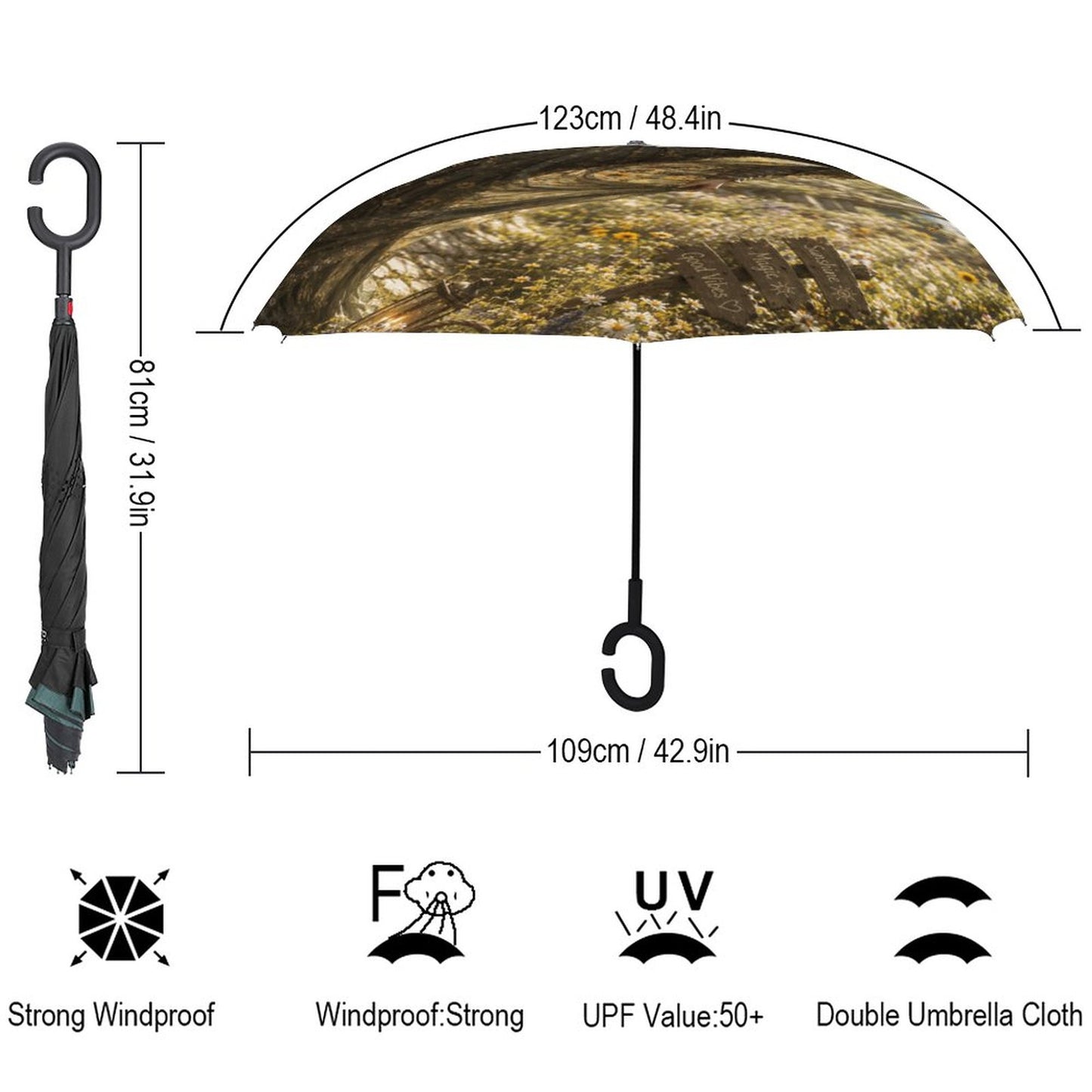 The Witch Summertime Car Reverse Umbrella