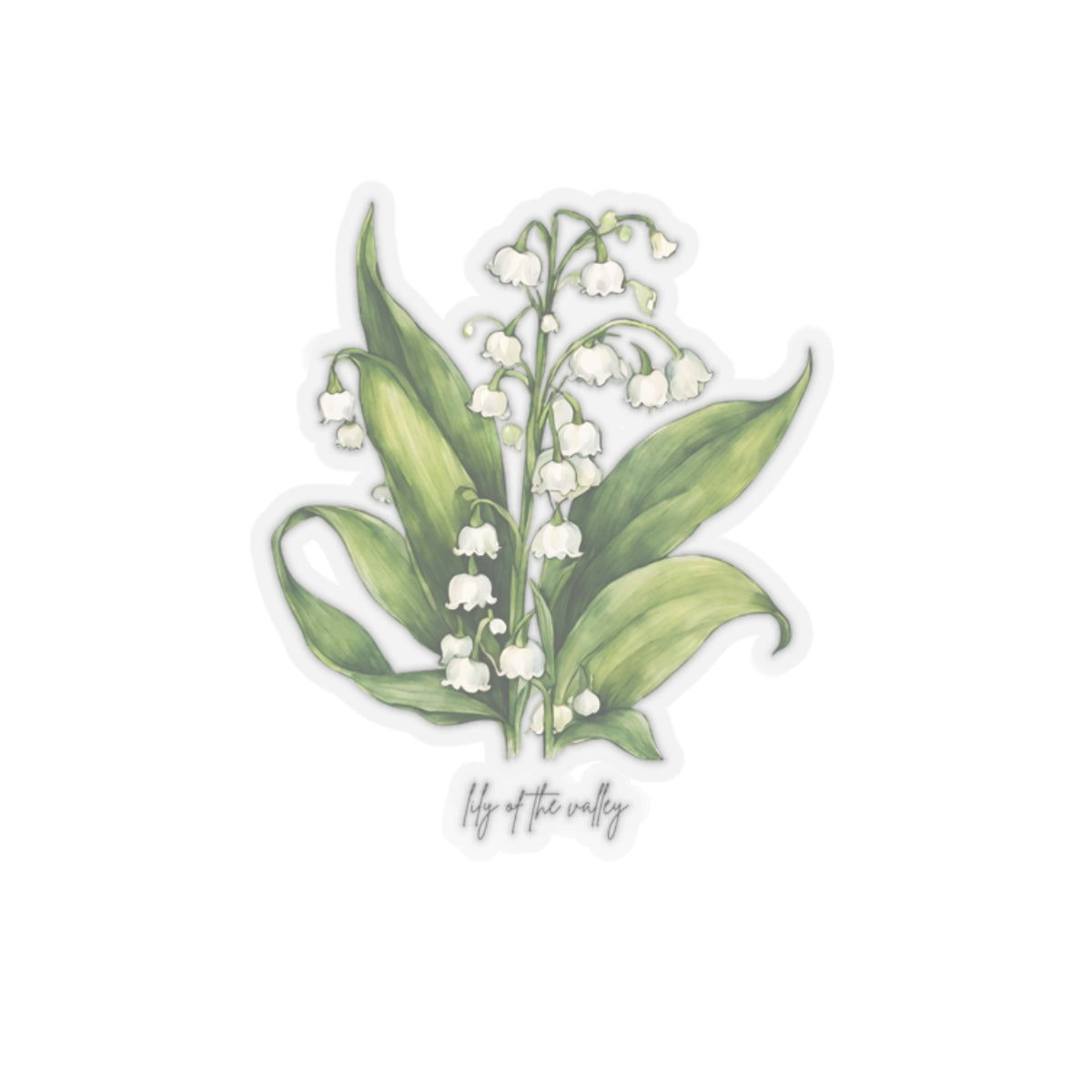 May Lily of the Valley Birth flower  Kiss-Cut Stickers