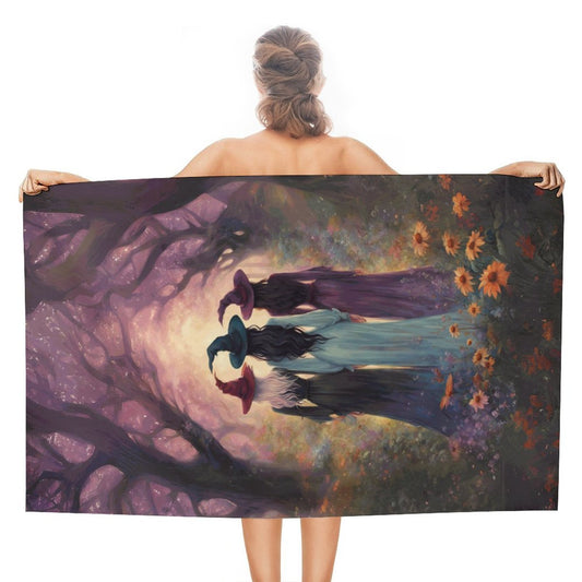 Sisterhood Witches Beach Towel for Adults (All-Over Printing)