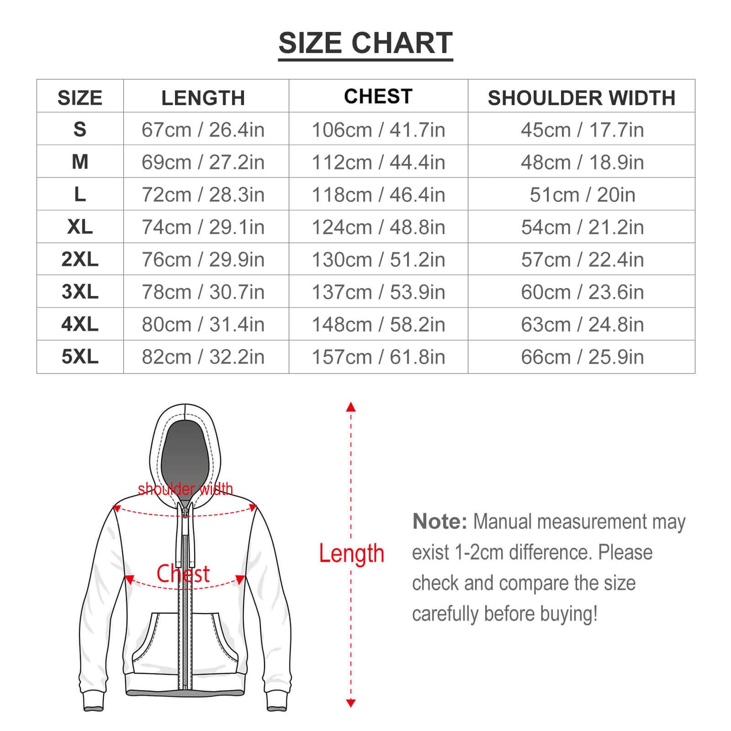 Vahalla 260gsm Men’s Plush Full Zip Hoodie (Partial Printing)