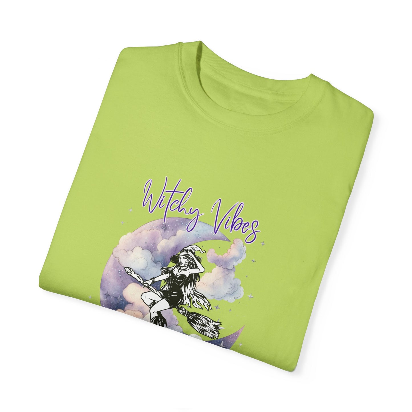 Witchy Vibes, If the broom fits, fly it! Unisex Garment-Dyed T-shirt