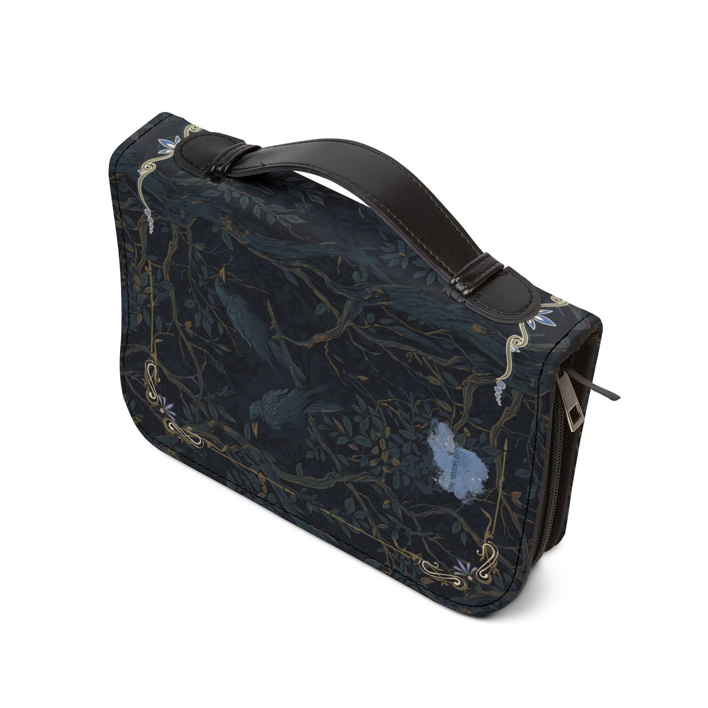 Spell Book Raven Zippered Bible Cover — Gothic Book Protector