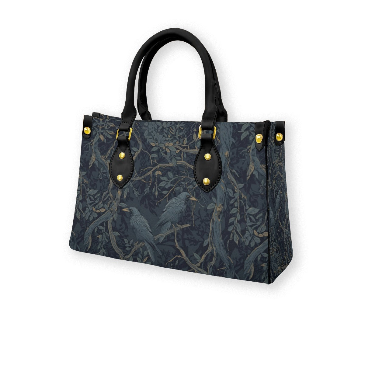 William Morris Inspired Crow Tote Bag - Dark Academia Purse