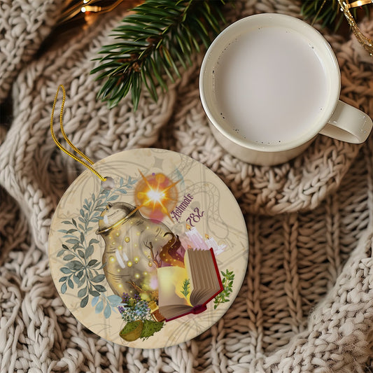 Ashmole 782 Round Christmas Ceramic Decoration Ornaments