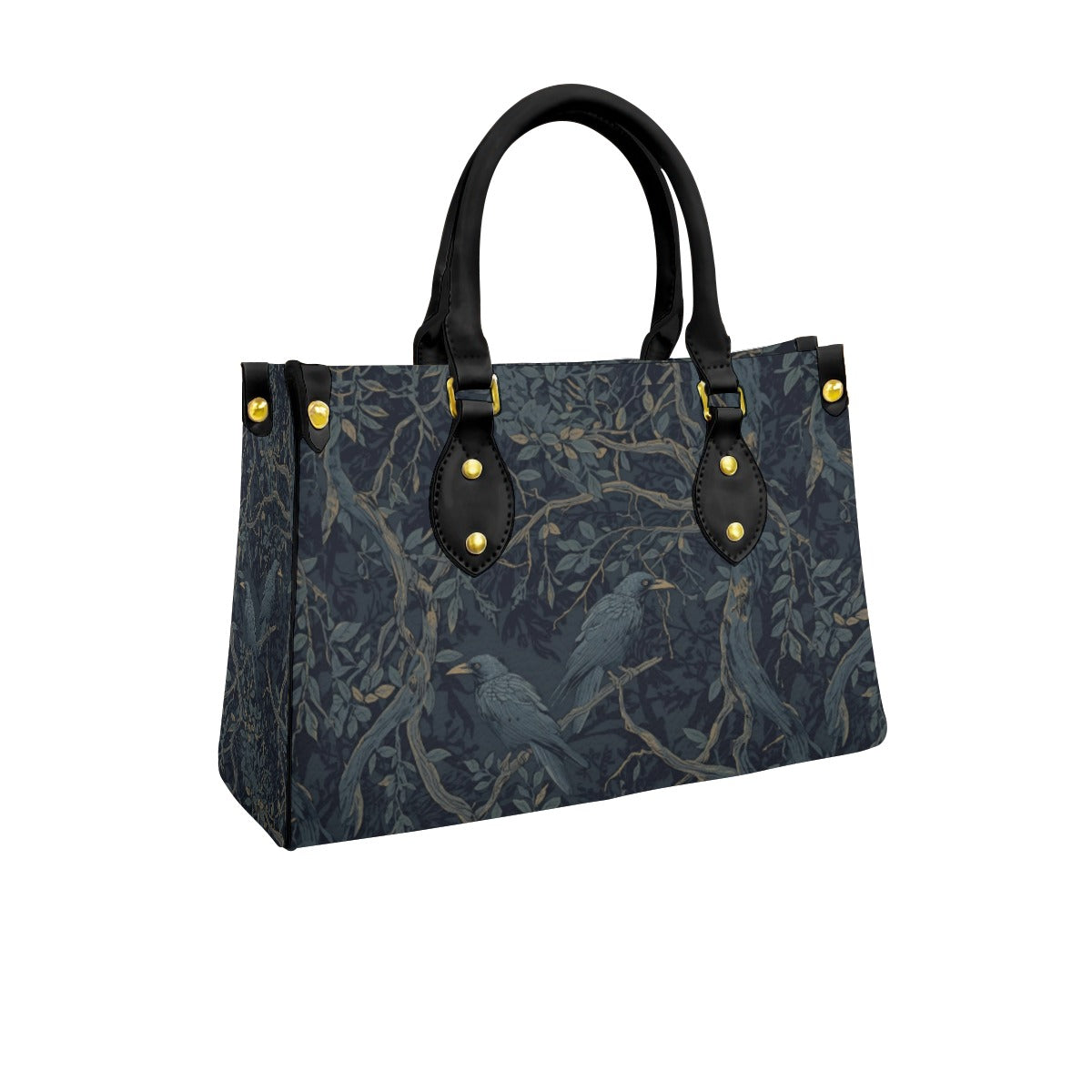 William Morris Inspired Crow Tote Bag - Dark Academia Purse