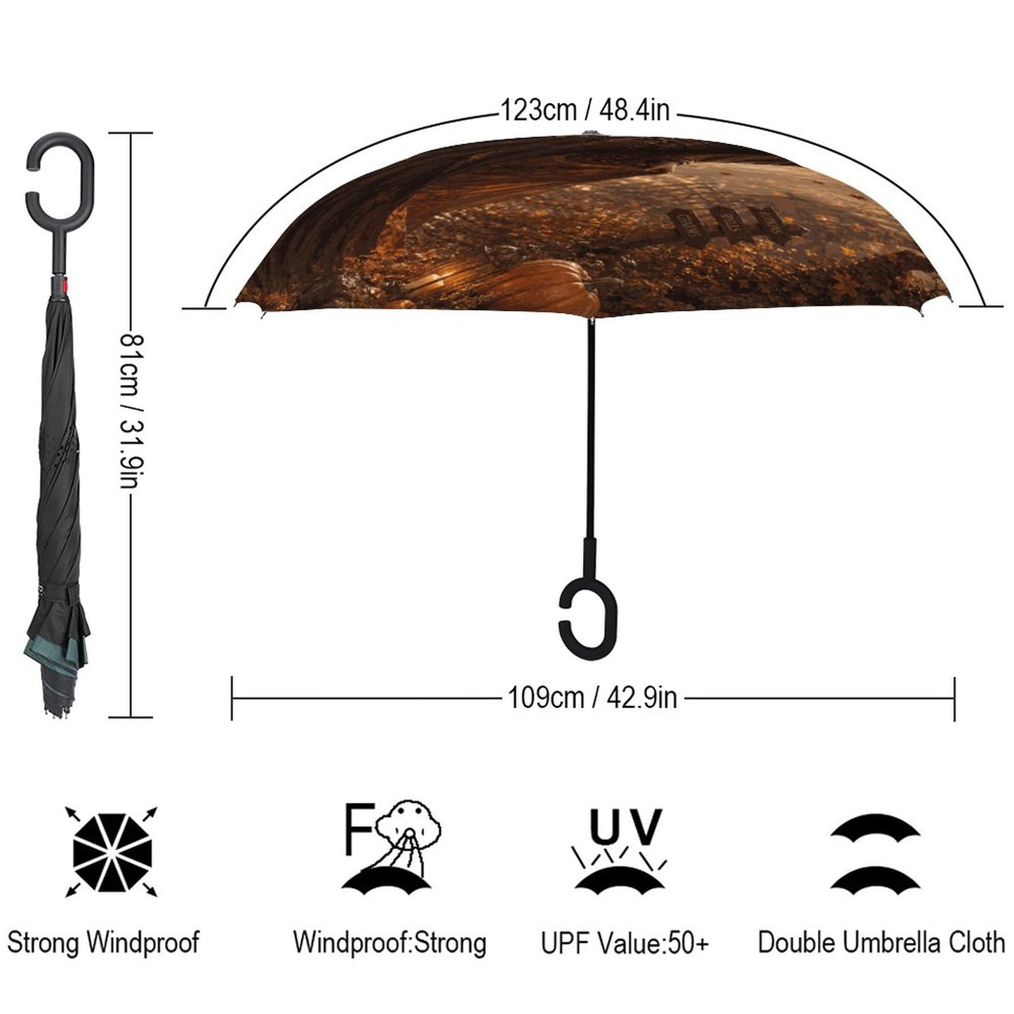 The Witch Autumn Car Reverse Umbrella