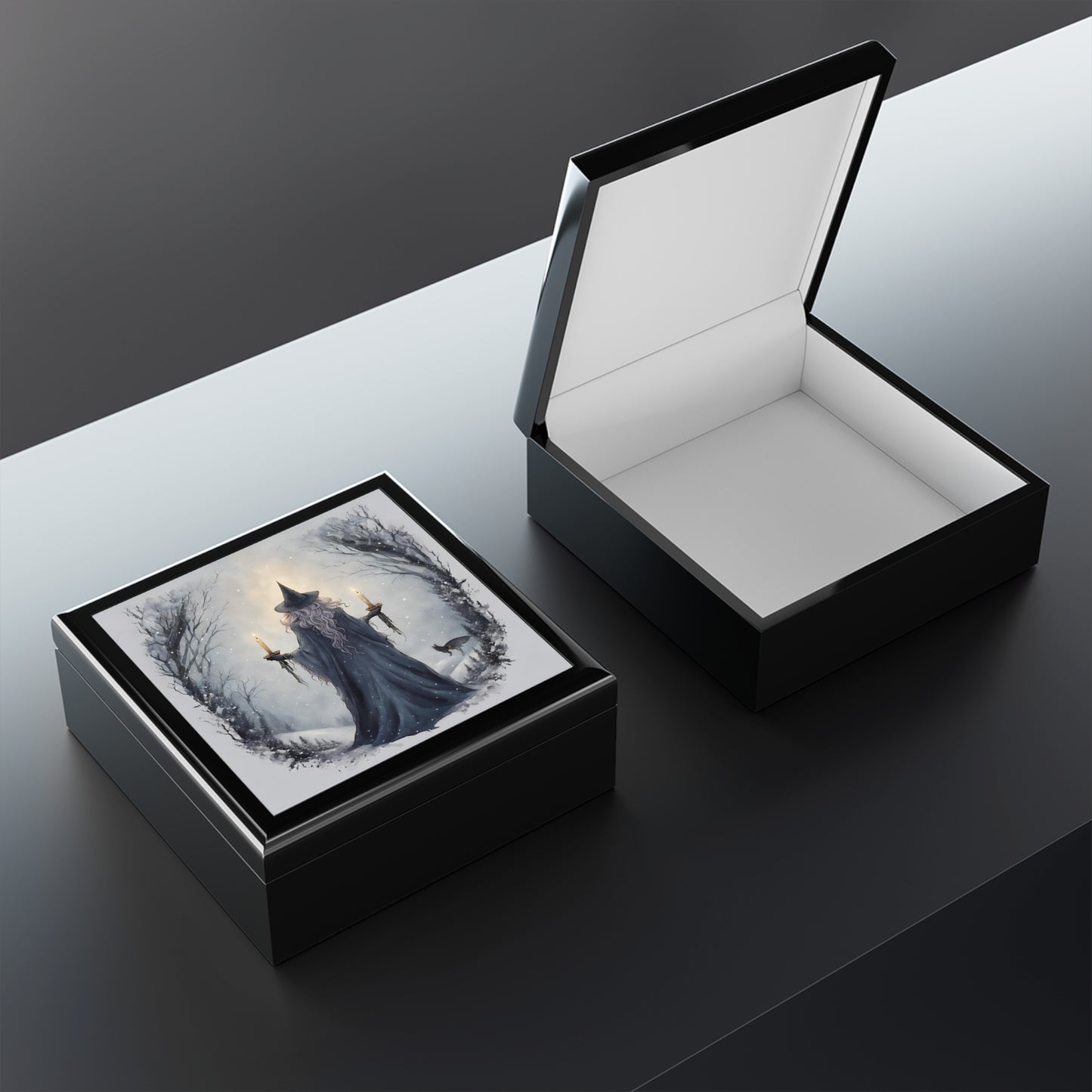 Winter Witch Keepsake Box: Whimsical Woodland Stash Box