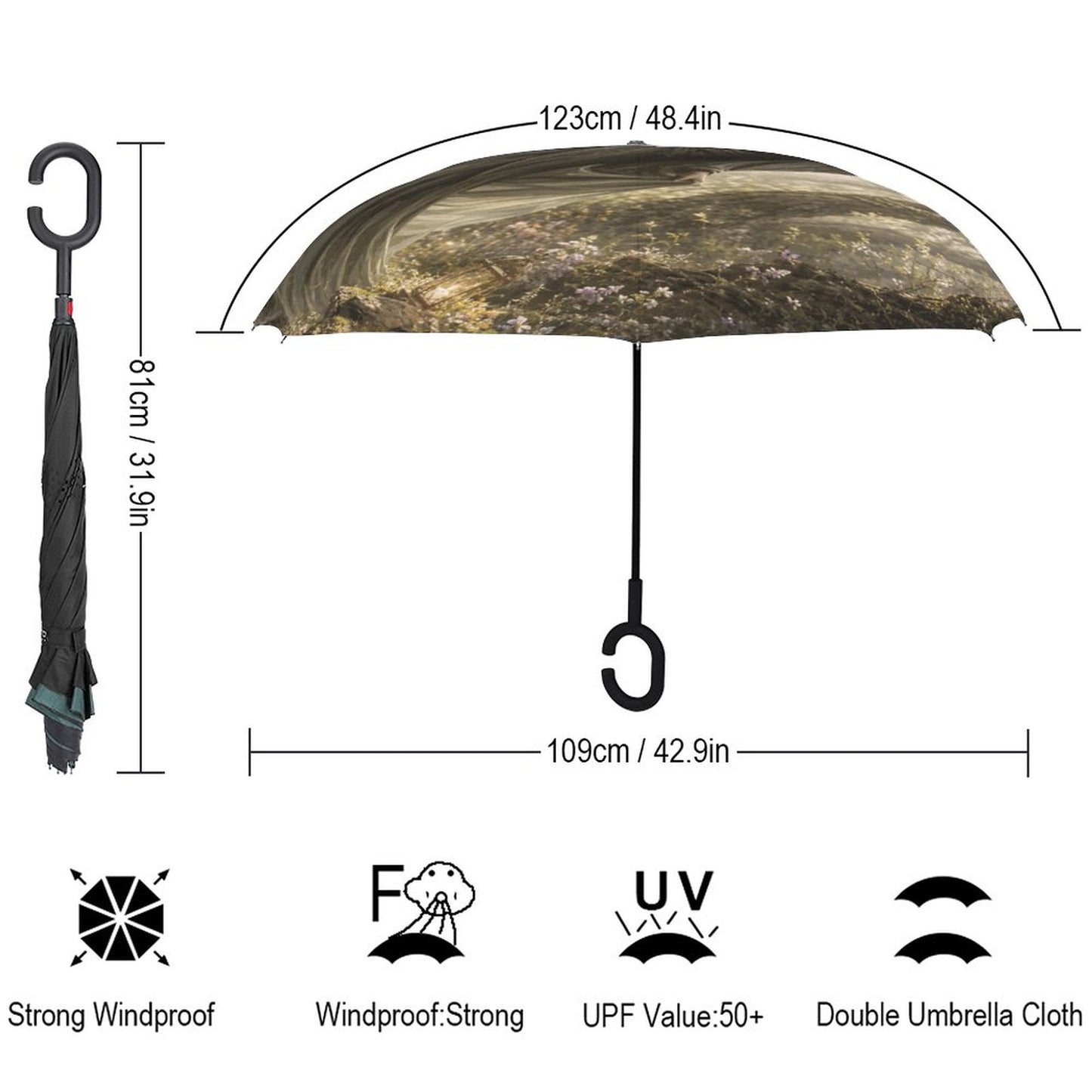 The Witch Springtime Car Reverse Umbrella
