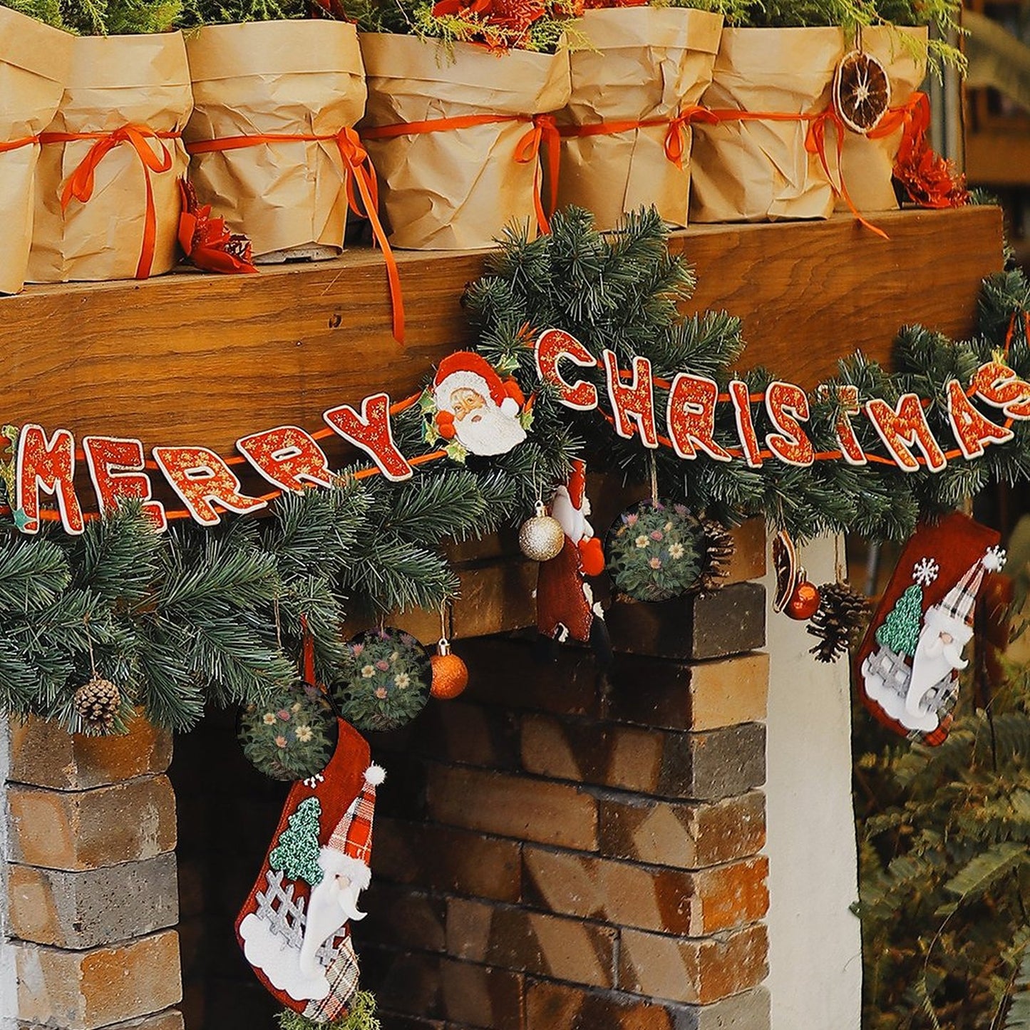 Poisonous Witchcraft Floral Ceramic Christmas Ornament - Pagan Holiday Decor