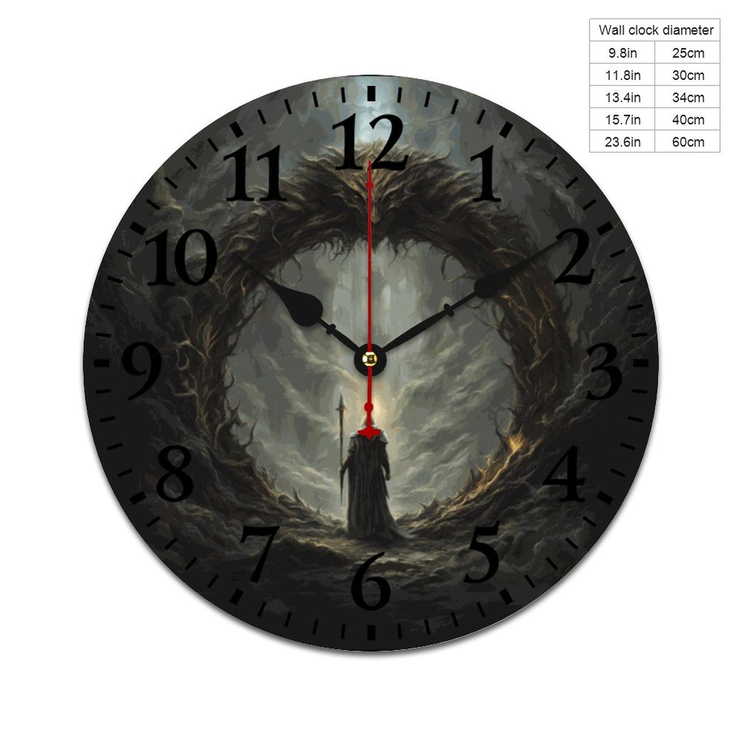 Wooden Wall Clock-9.84"x9.84"/ 25x25cm