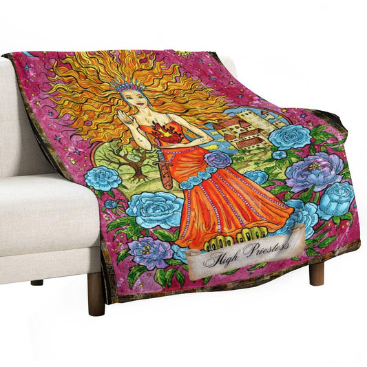 The High Priestess 280gsm Flannel Blanket-60"x80" (Dual-sided Printing)