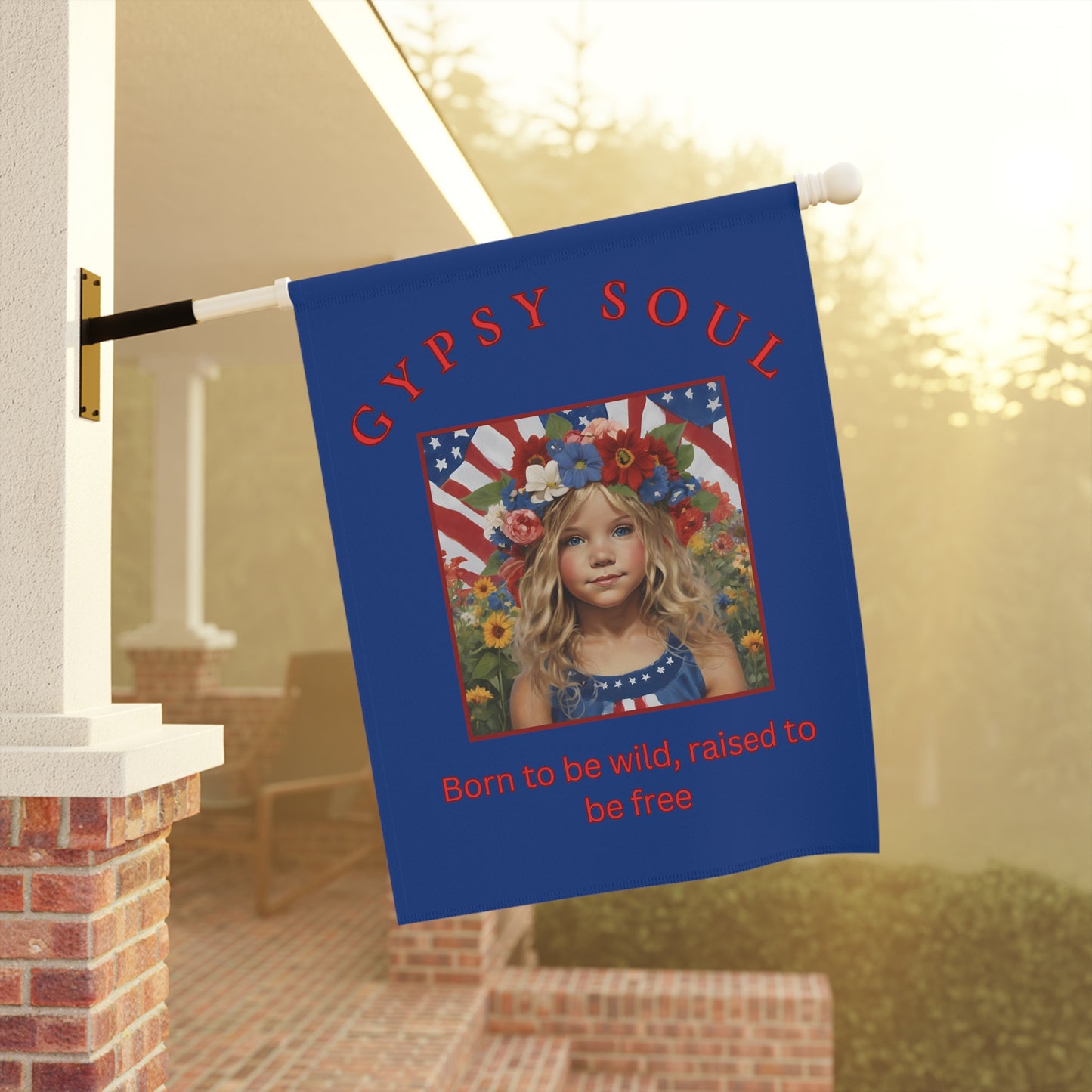 Born to be Wild Garden Banner, gypsy soul, hippy style, Independence day - The Witchy Gypsy