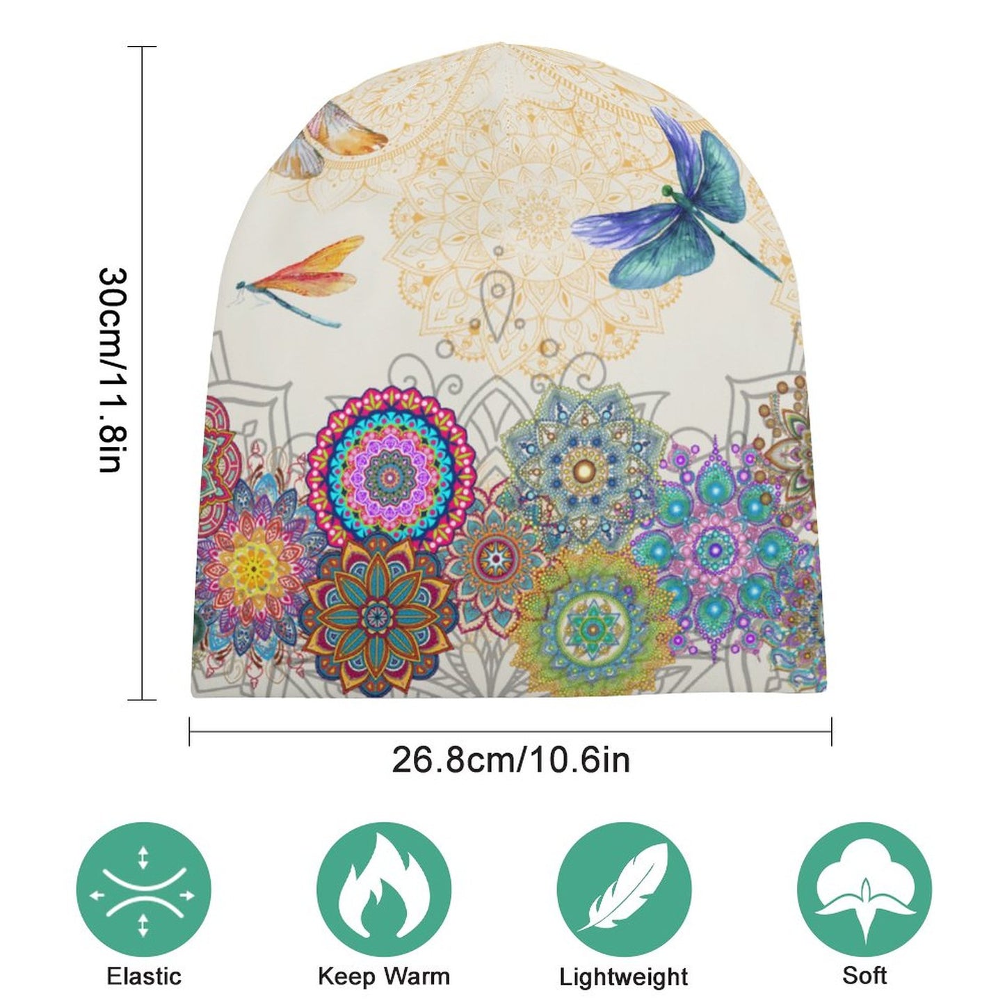 Dragonfly Mandala Pullover Cap (All-Over Printing)