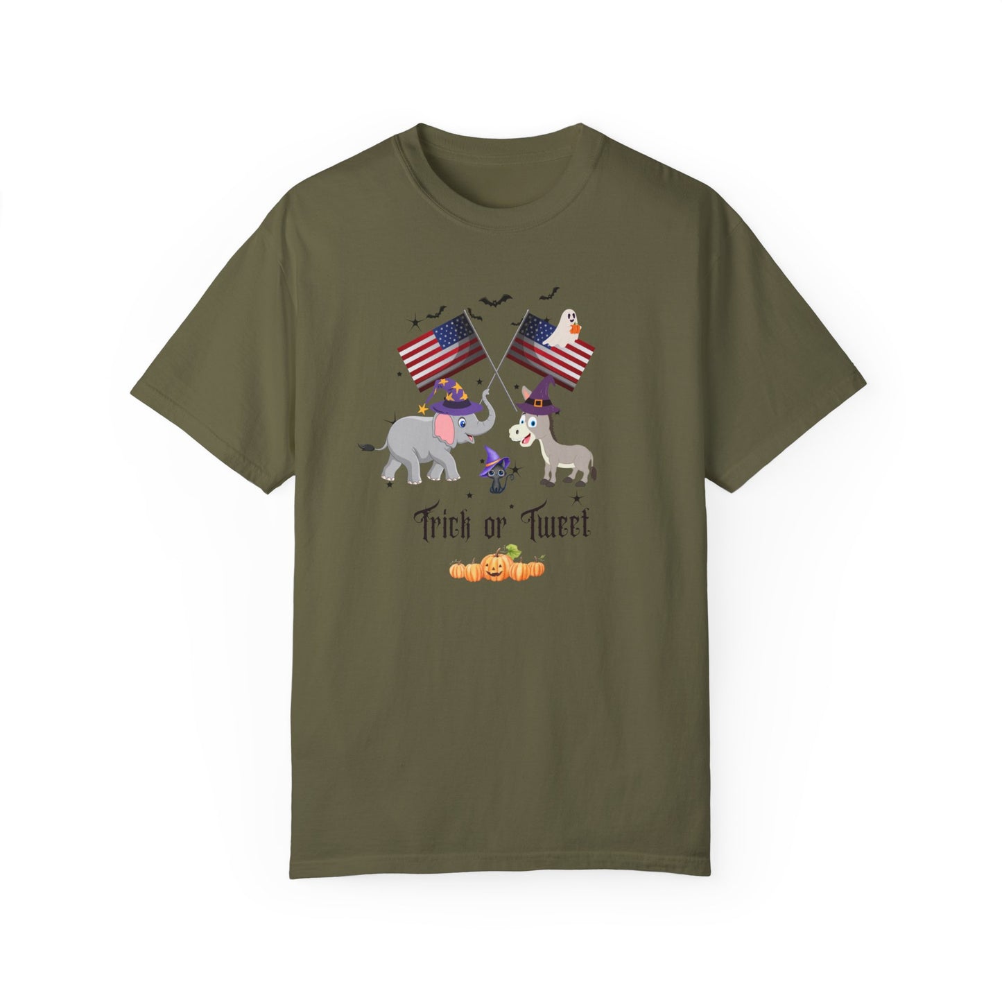 Trick or Tweet Unisex Garment-Dyed T-shirt