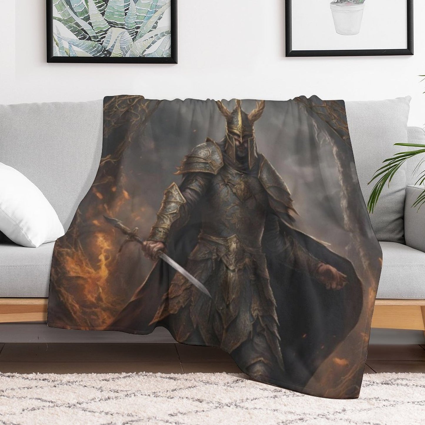 Dark Knight 250gsm Flannel Throw Blanket-60"x80"