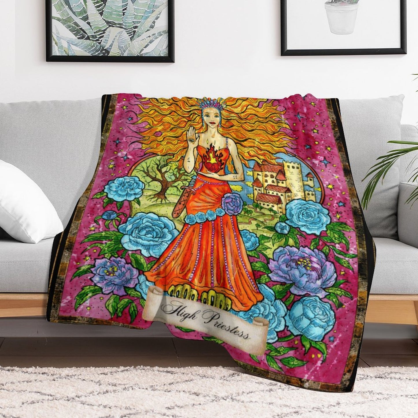 The High Priestess 250gsm Vintage Flannel Blanket-50"x60"