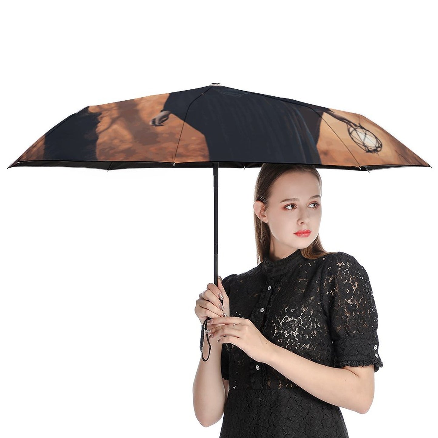 Forest Witch Auto Umbrella with Printed Pattern Outside ZYS03-8K