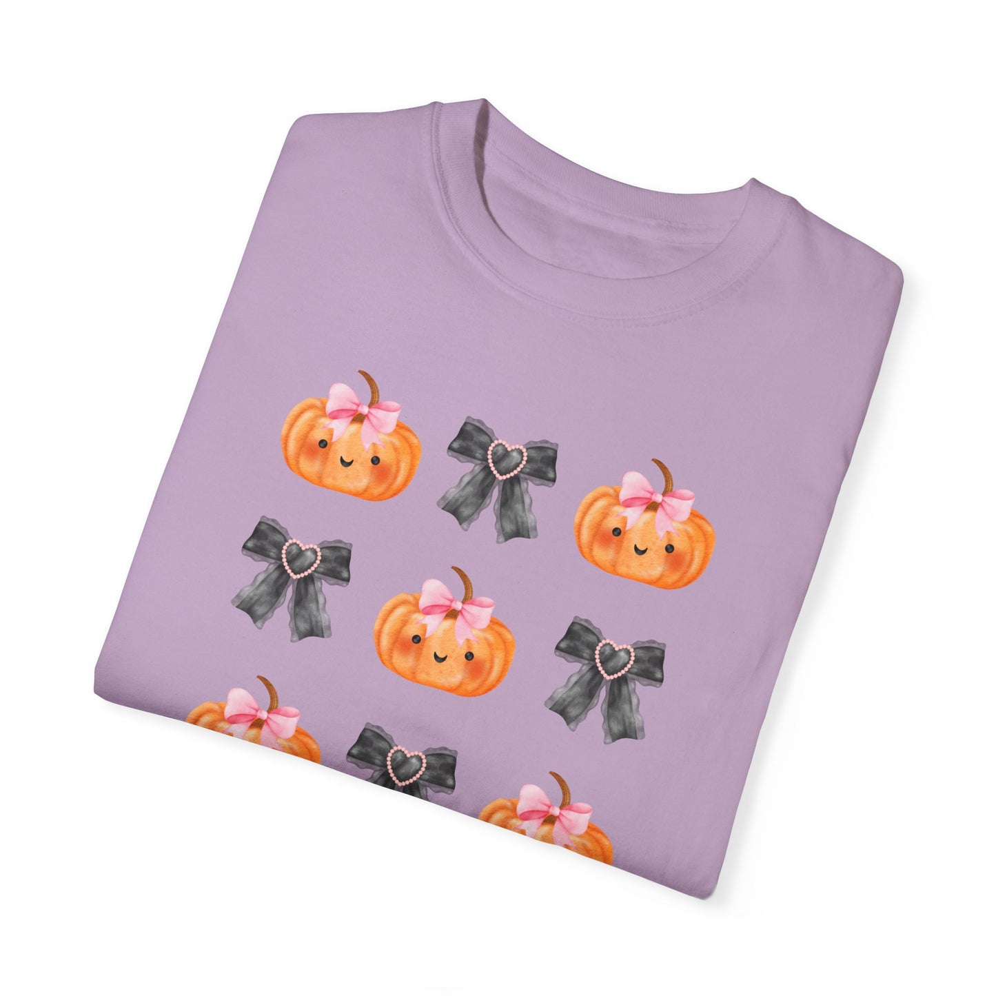 Sweet Pumpkins and Bows Unisex Garment-Dyed T-shirt