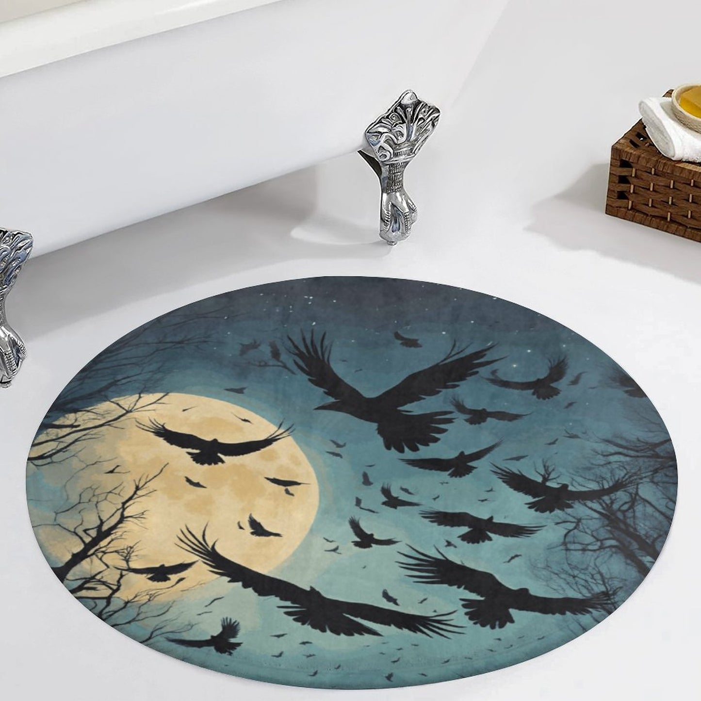 Round Coral Velvet Warm Floor Mat