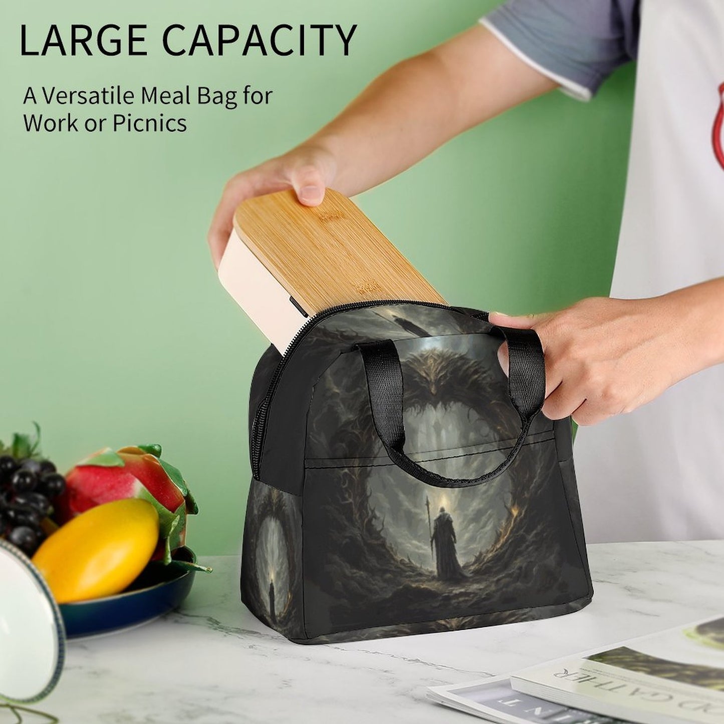 Insulated Lunch Bag with Pocket (All-Over Printing)