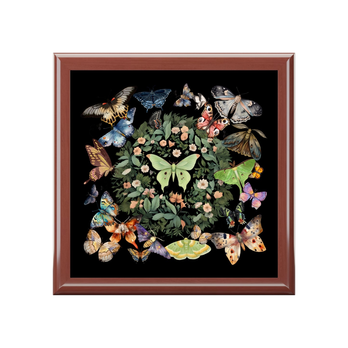 Luna Moth Jewelry Box: Witchcore Decorative Keepsake Storage