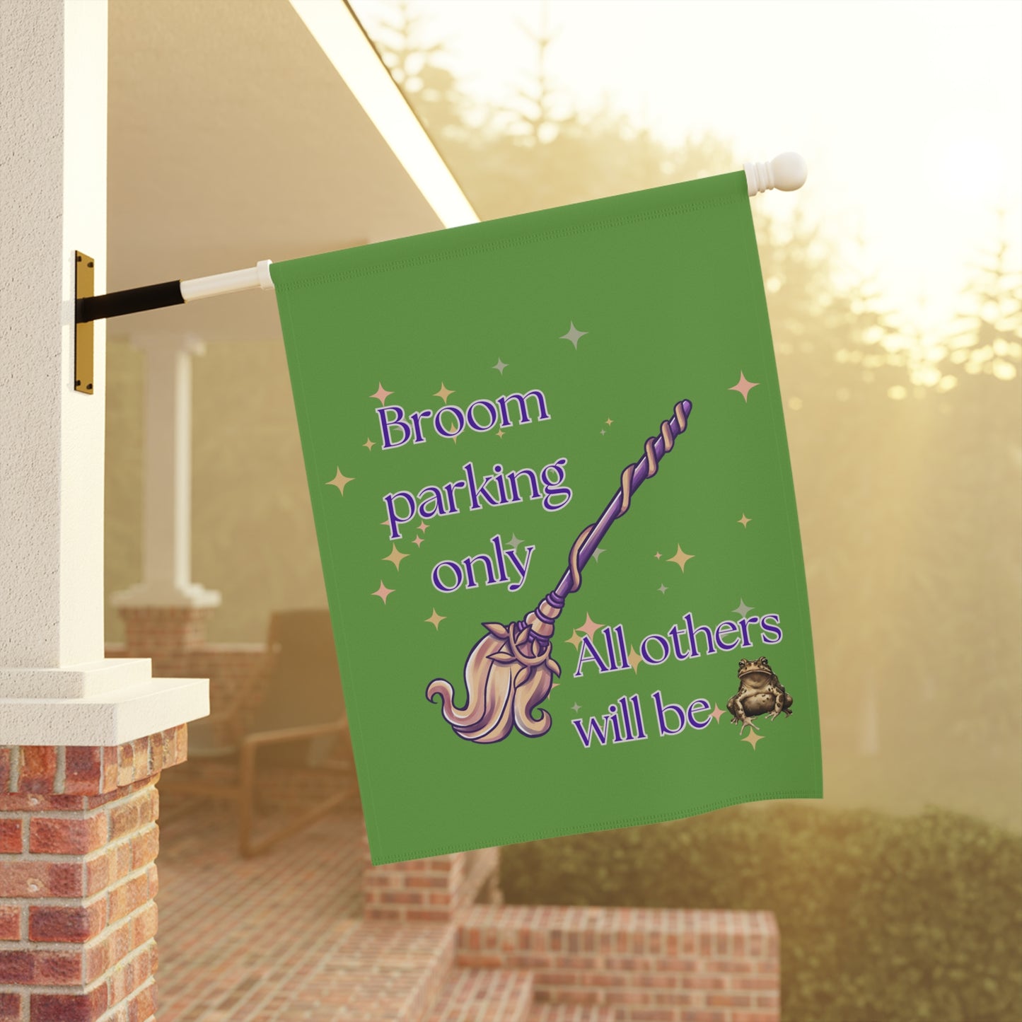 Broom Parking Only Garden & House Banner