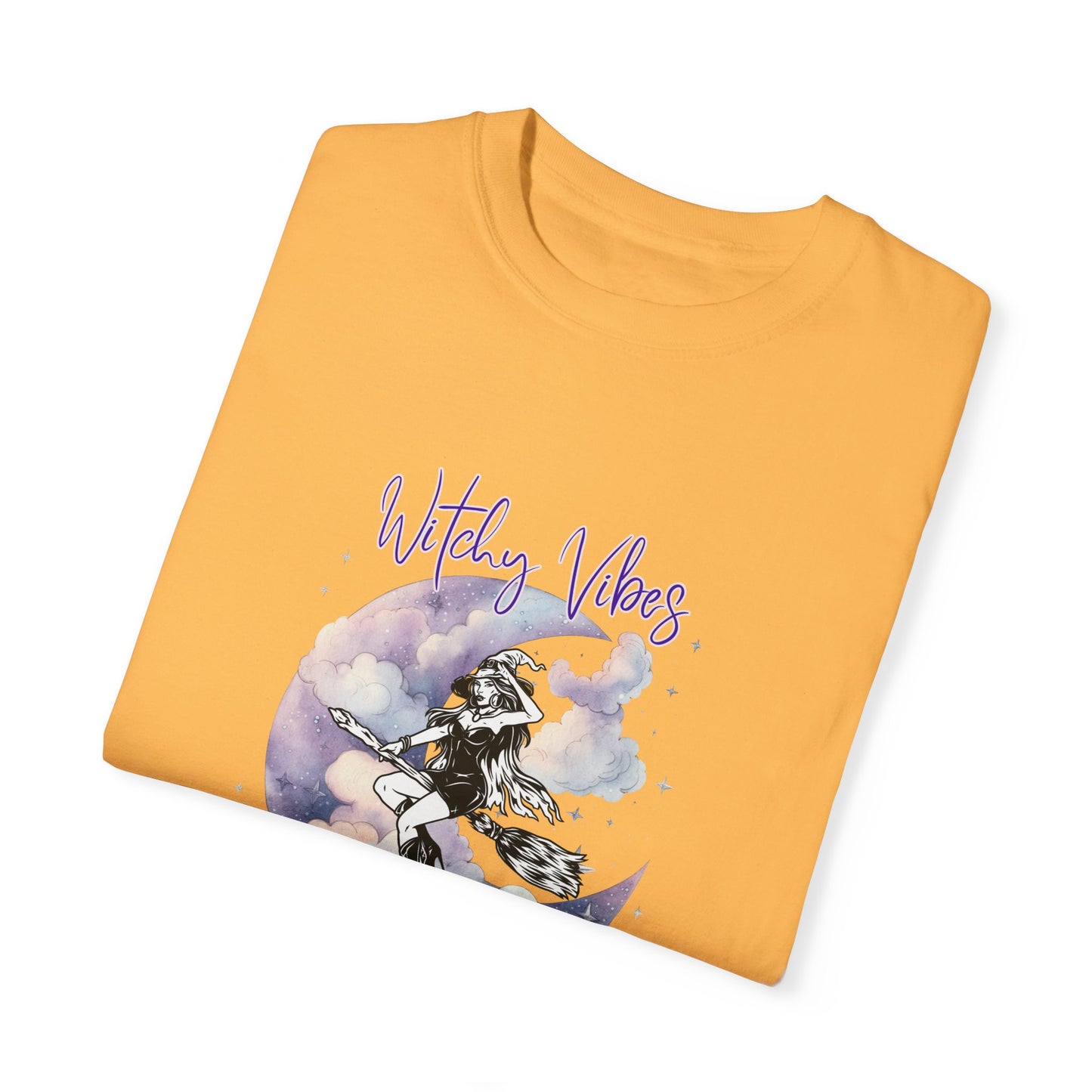 Witchy Vibes, If the broom fits, fly it! Unisex Garment-Dyed T-shirt